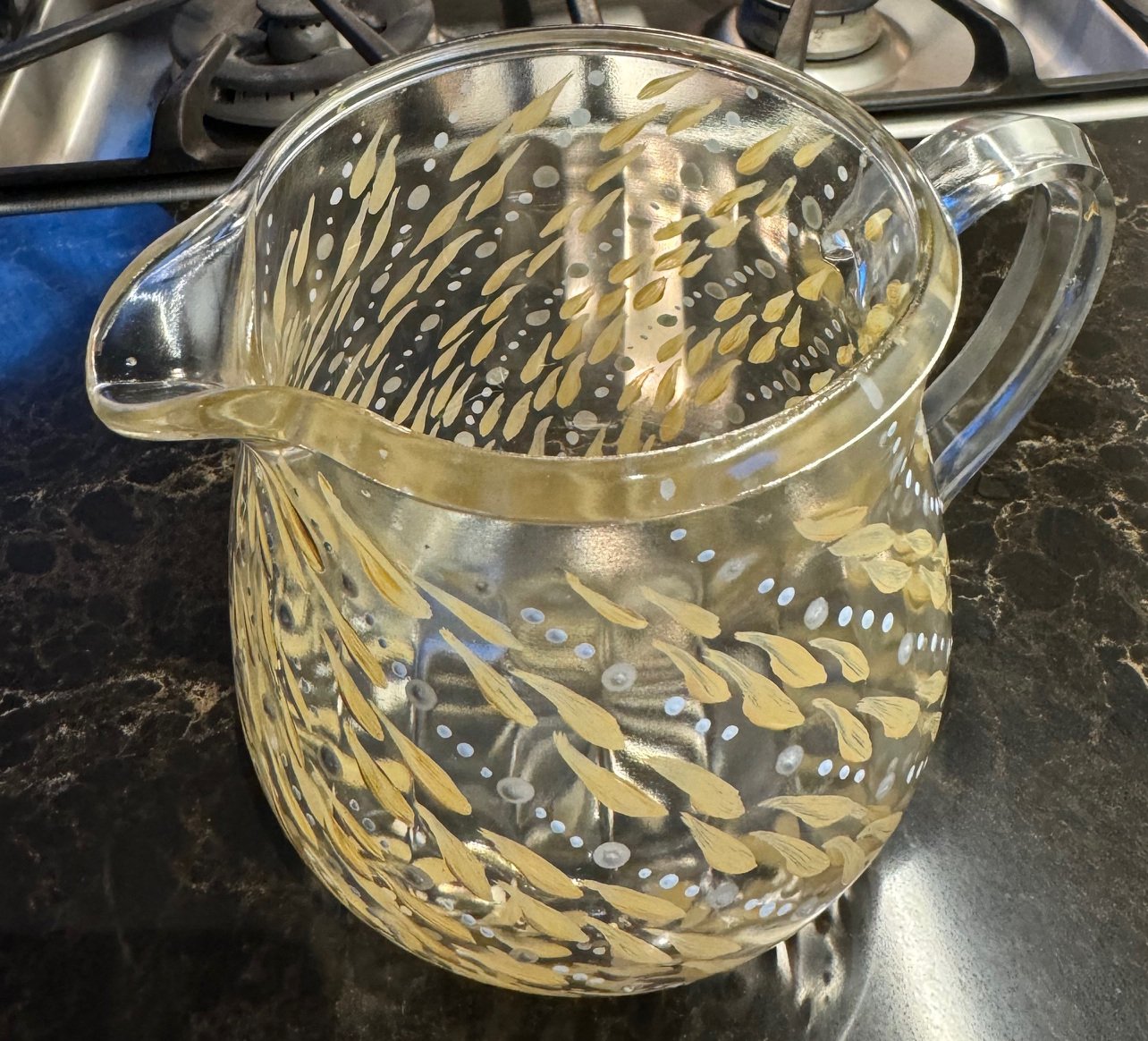 Glass painted pitcher .jpg