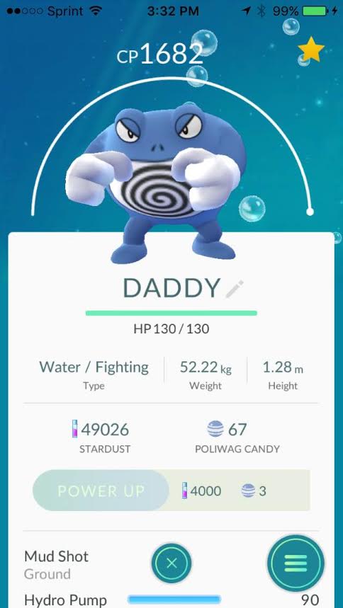 This is Polywrath, this is the one that we use to start the fights on Opponent Gyms. This guy is pretty tough and pretty quick at taken out 3 or 4 opponents with ease. Photo by Alameda Bail Bonds in Tulsa .