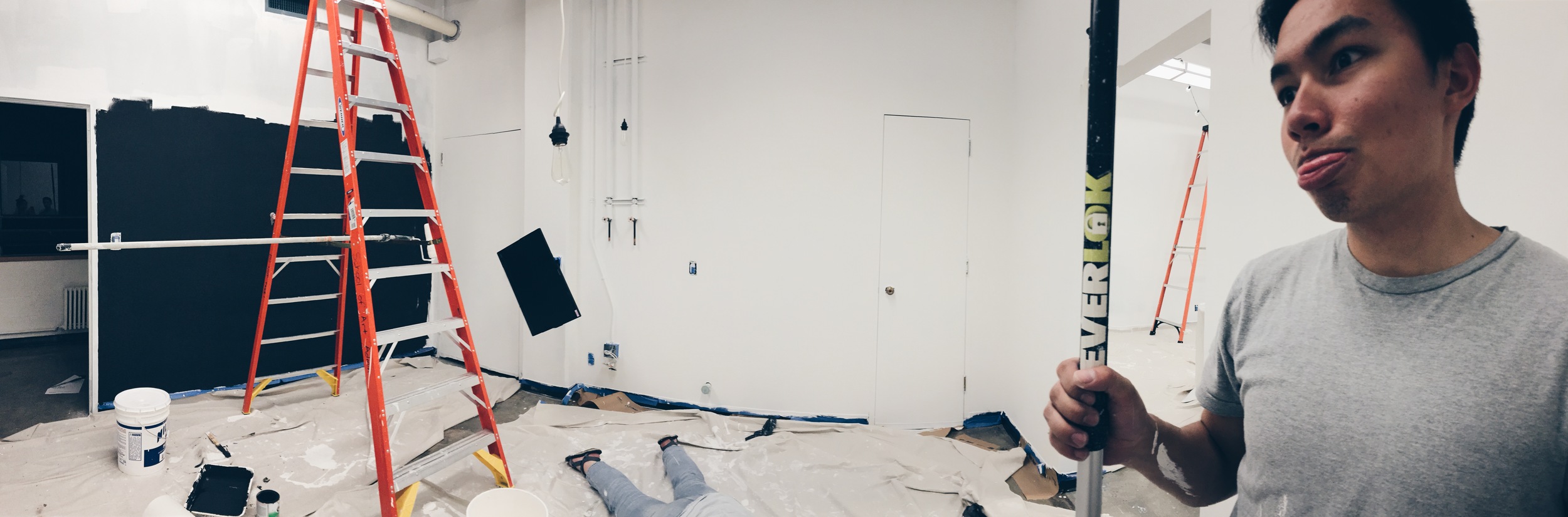 Laying on the magnetic black primer—with Skyler Rodriguez .