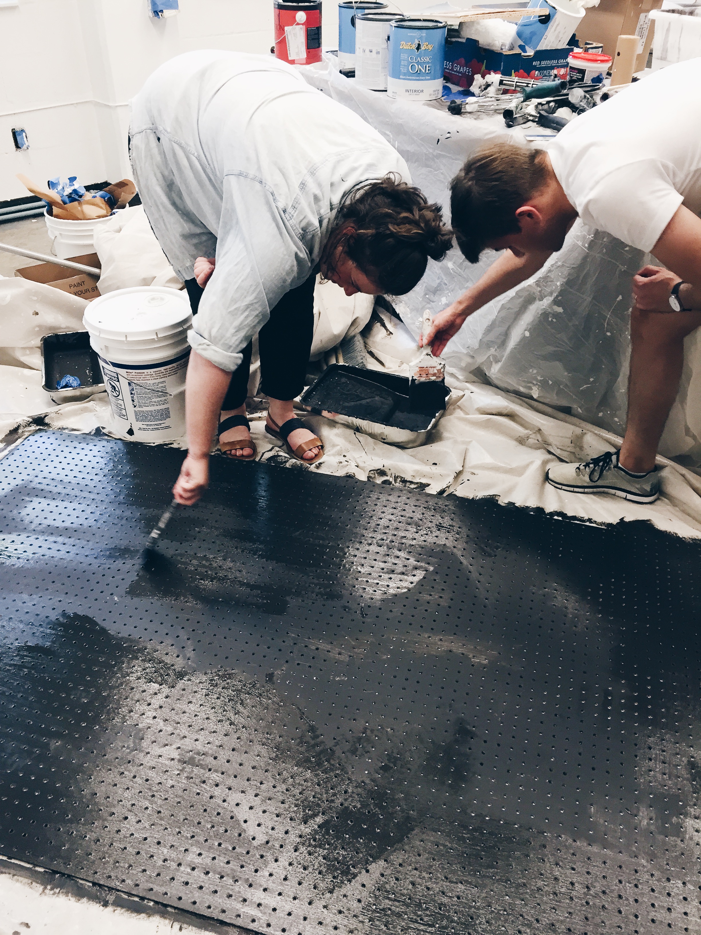 Prepping the pegboards for installation