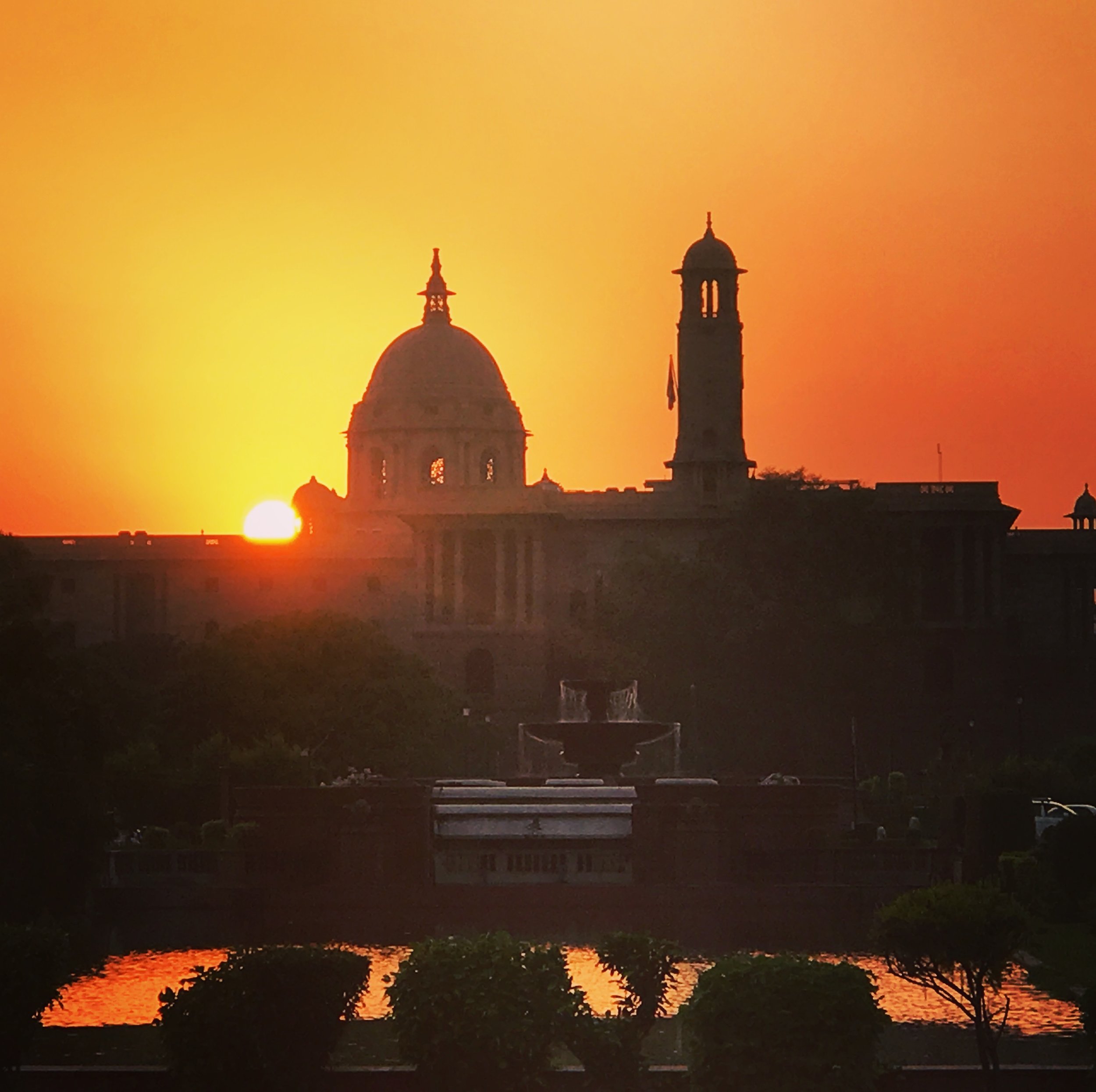 Sunset over the Presidential Residence