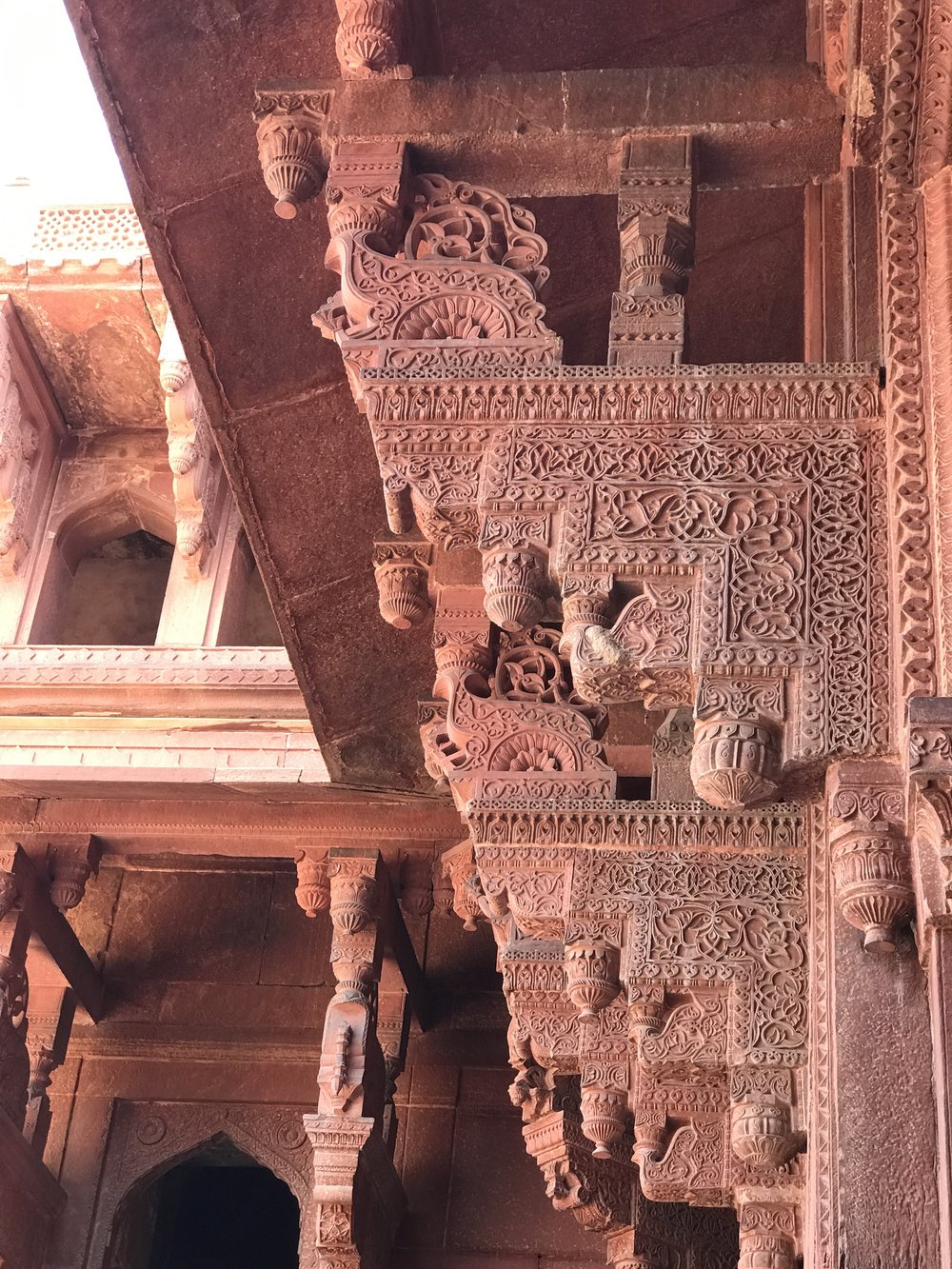 ornamental detail at the Red Fort