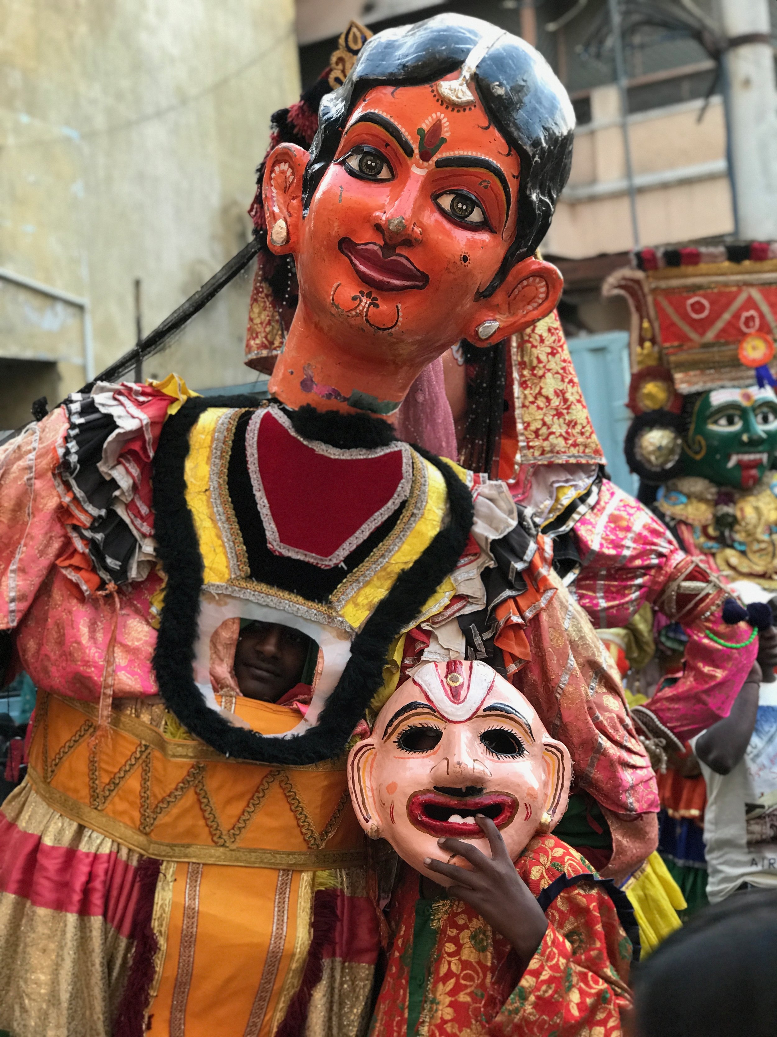 Traditional masquerade at the festival.