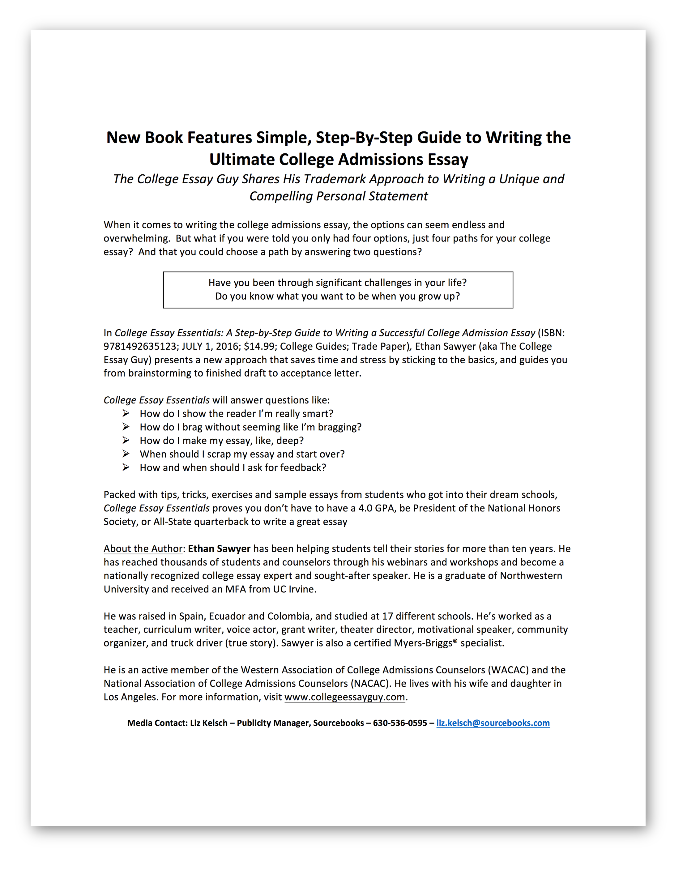 press tips for a good college essay