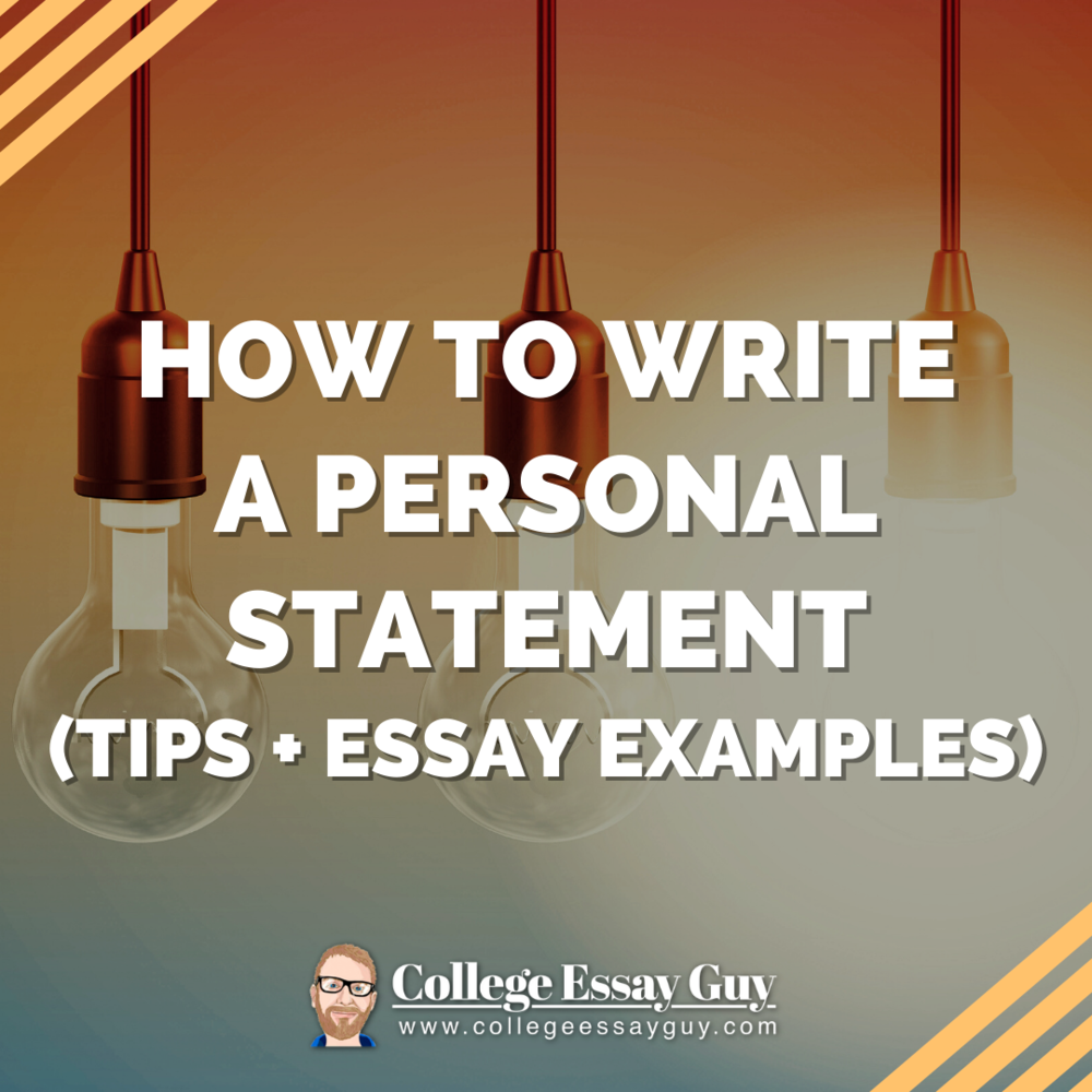 how do i write a personal statement