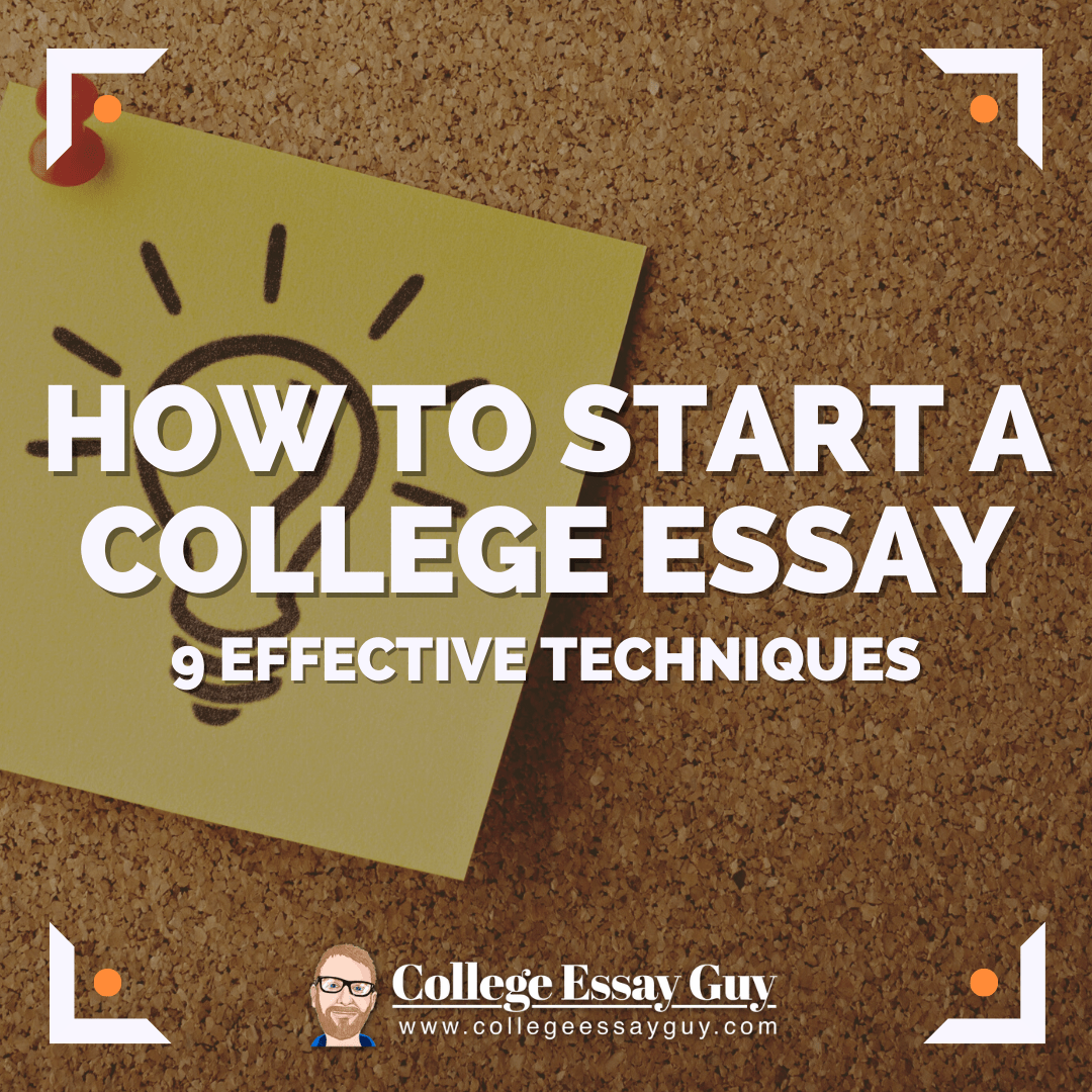 what are some ways to start a college essay