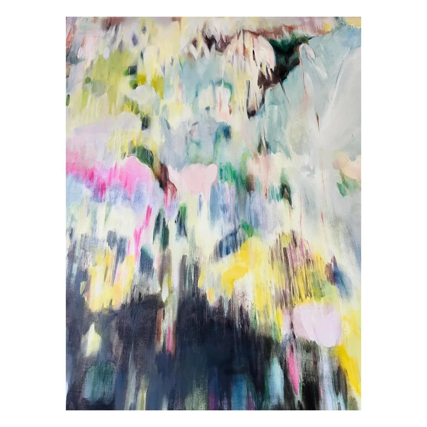 Final works in progress whilst studying for an MFA @westdeanfineart

Details of a painting currently pinned up to dry, looking over me whilst I continue working on new things. The light shifts over it throughout the day, colours subtly changing.

The