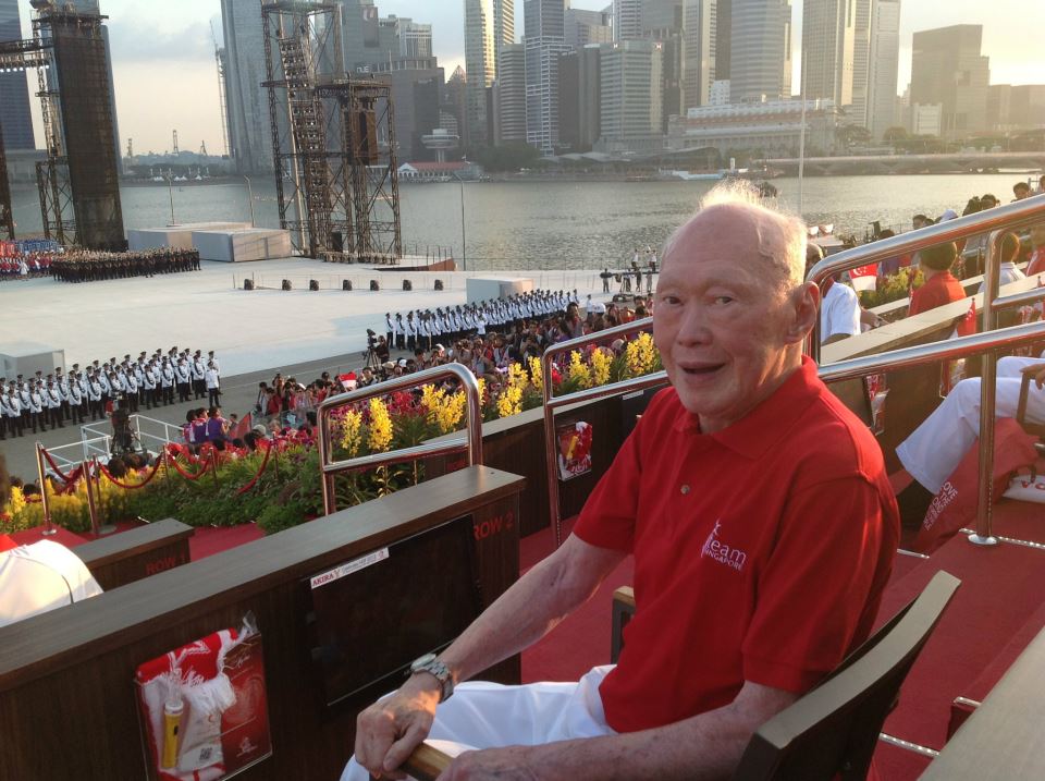 Mr Lee at Singapore's National Day Parade.