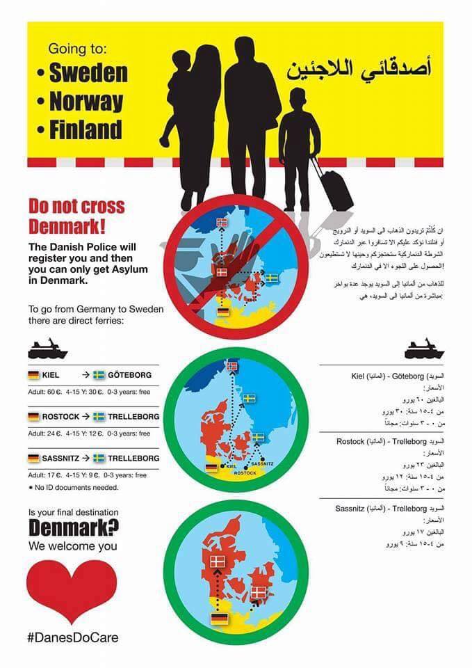 An important notice for our friends seeking refuge. Photo: Allt Åt Alla Malmö