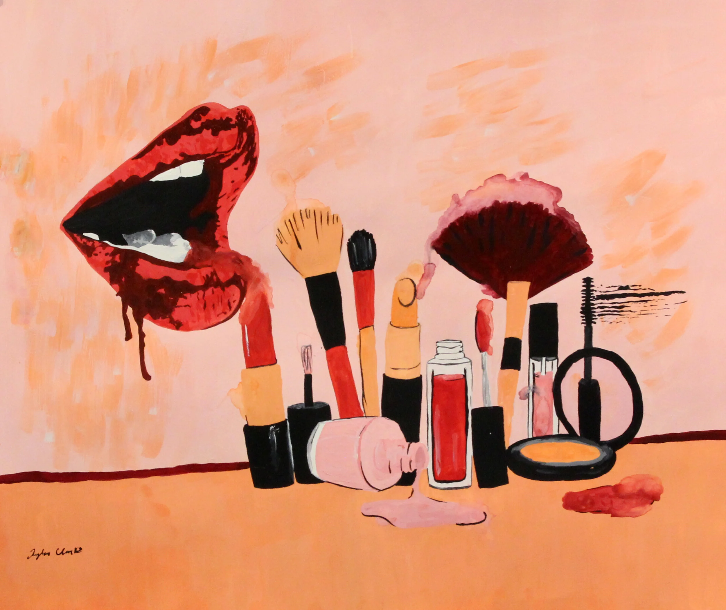 Taylor CLark - After Phillip Guston, gouache on paper