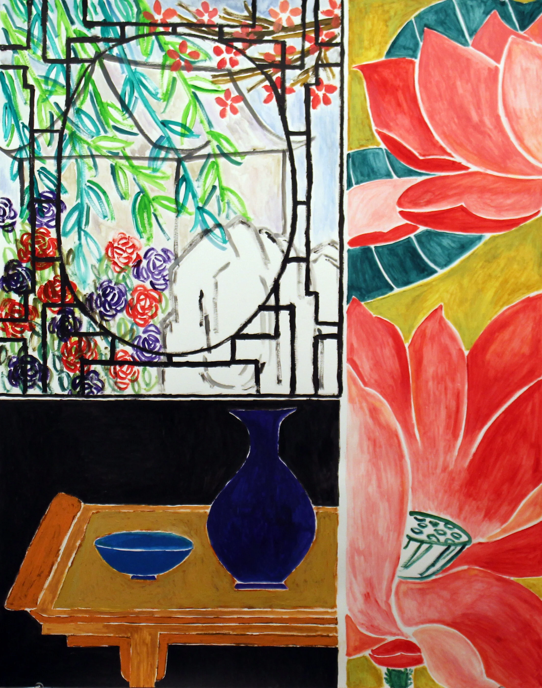 Anling Deng - After Henri Mattisse, gouache on paper