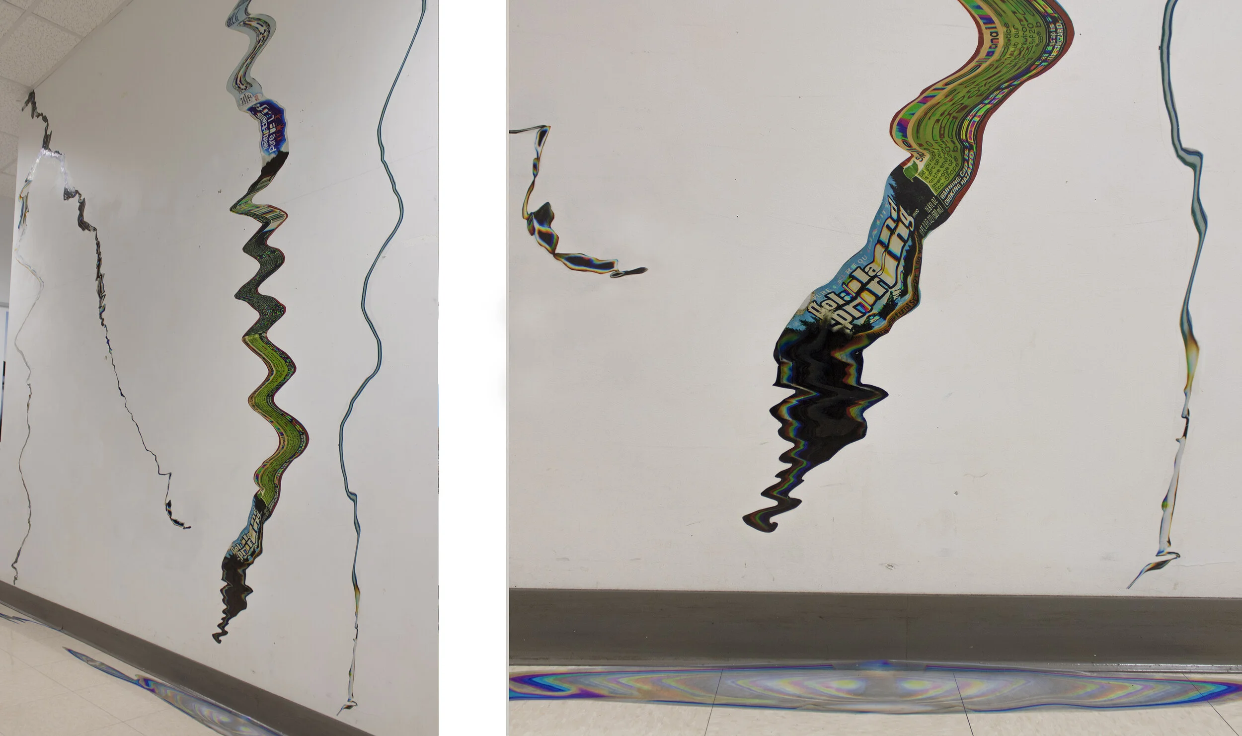 Maegan Pruitt - Various scanned plastic materials printed on transparency paper.