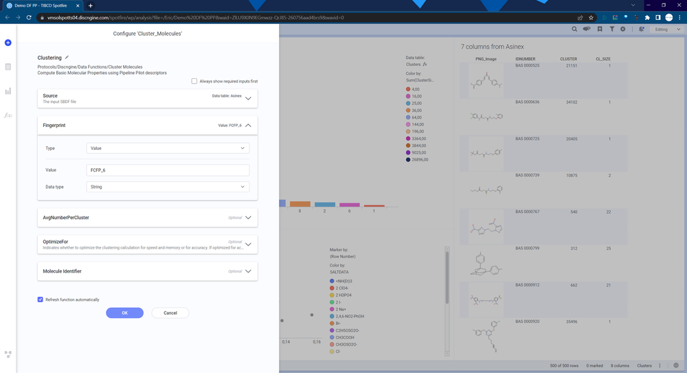 Insert Pipeline Pilot (or KNIME) Data Functions directly in Spotfire Web Player 