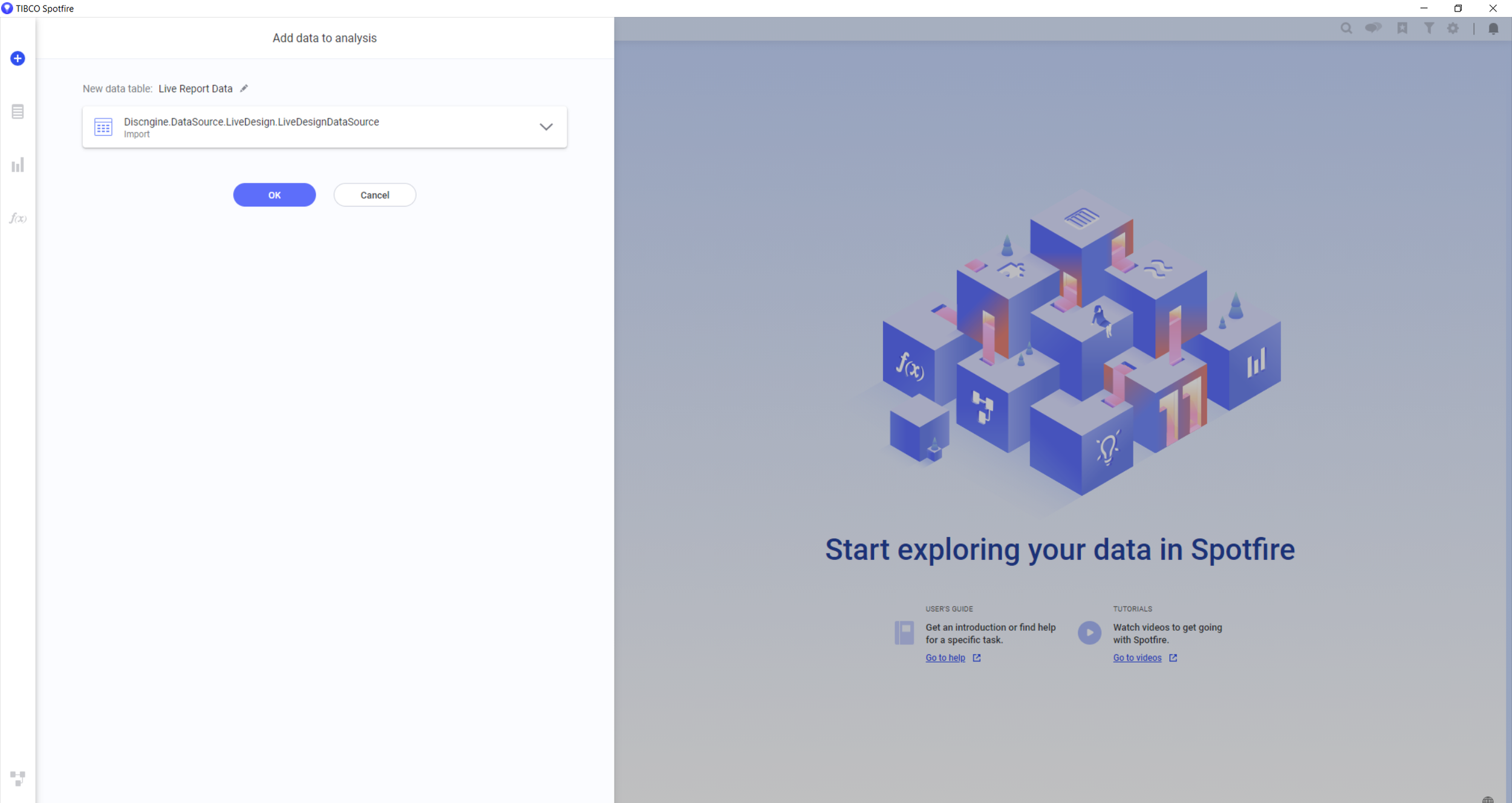 Step 4: Create a new data table with LiveReport data