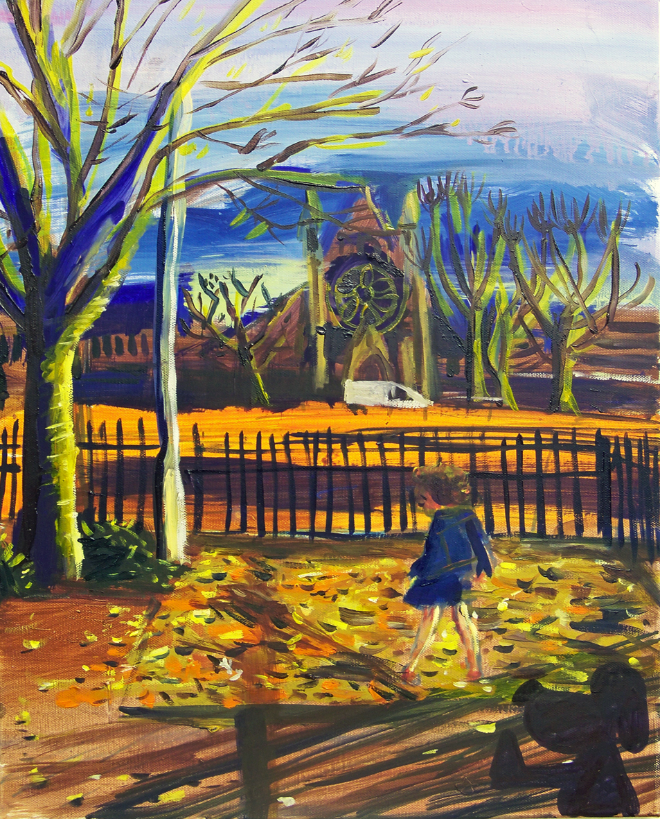 Alba in front of a church 50cm by 40cm.jpg