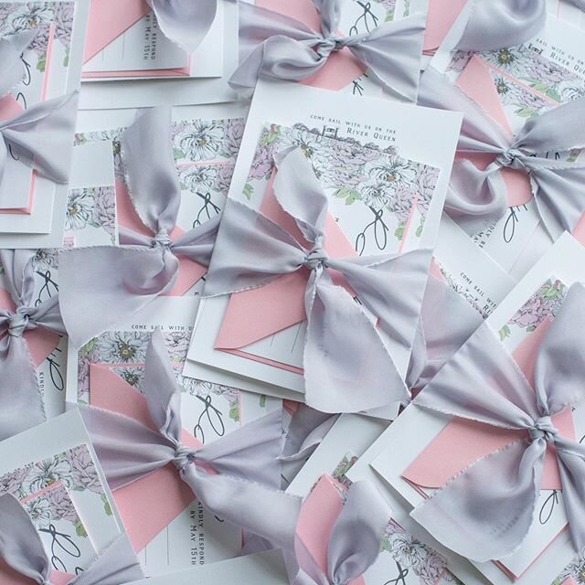 hope, bound in silk ribbon. never before have invitations held so much. may the colors of spring promise, blossom cherry and soft lilac, light the way for summer gatherings. 🌸