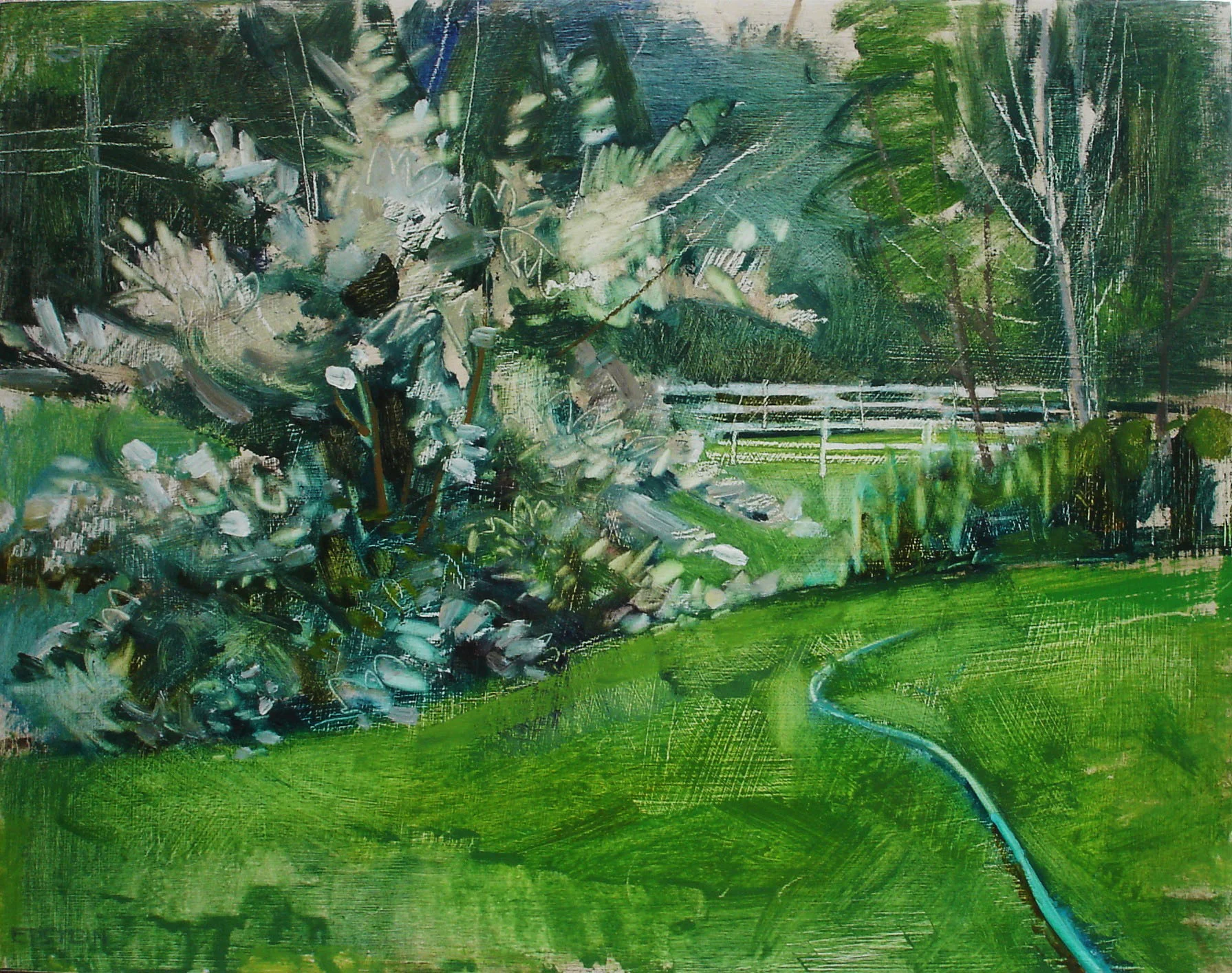 Flowering Bush with Hose