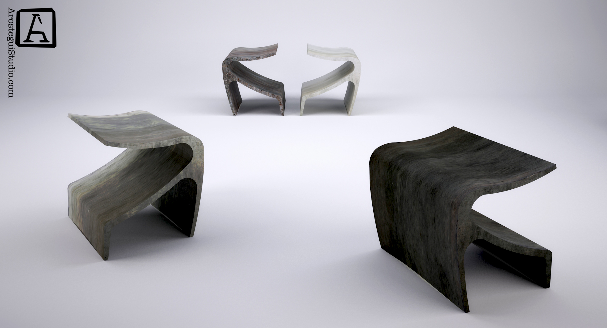 The Sofi bench, Ductal, UHPC (concrete)- ©2015 Arostegui Studio 