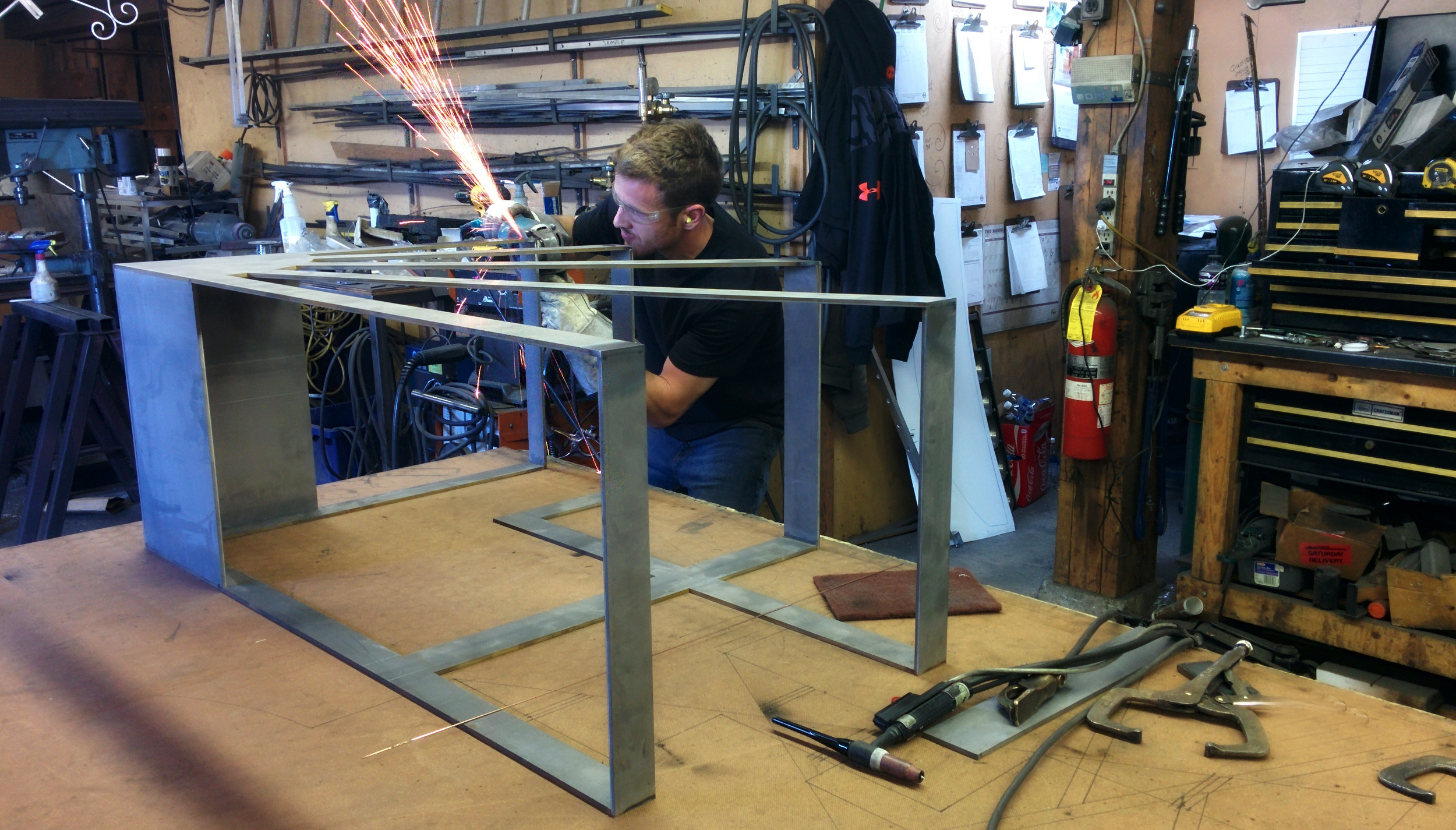 Solero coffee table prototyping process with William Whiteside from Samco.