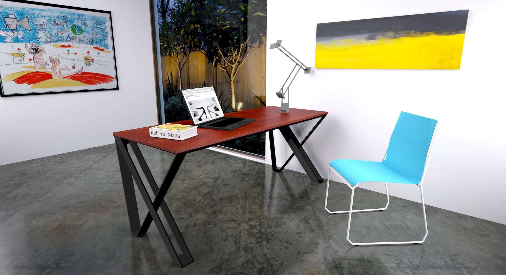 VX desk, furniture design by Cristian Arostegui from Arostegui Studio