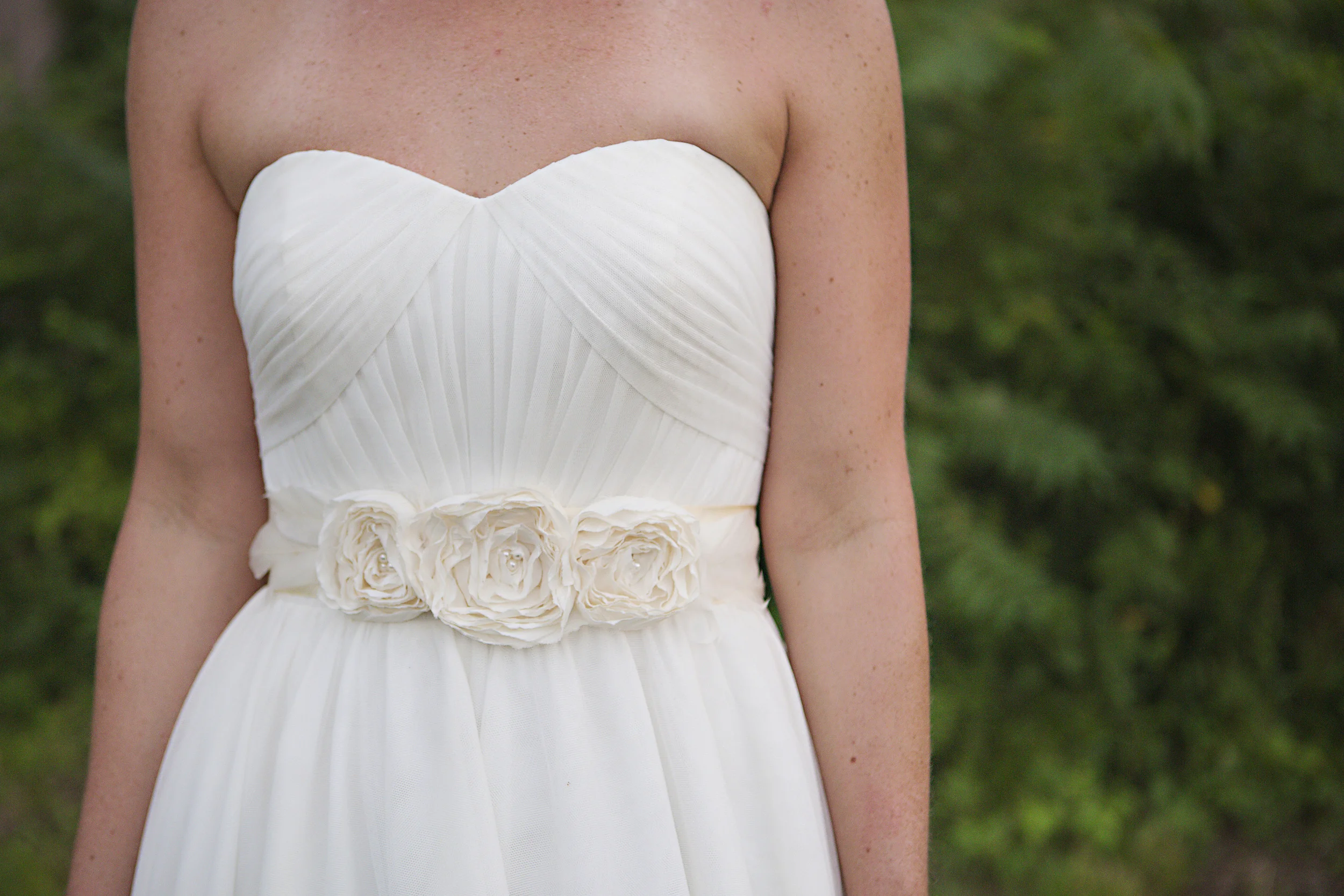 Ivory floral sash 