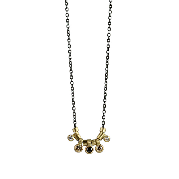 Diamond Multi-bezel 5 Necklace — sarah 