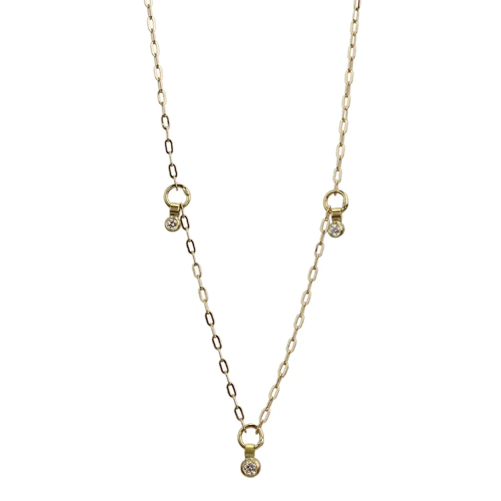 Diamond Station Necklace Diamonds — sarah mcguire studio