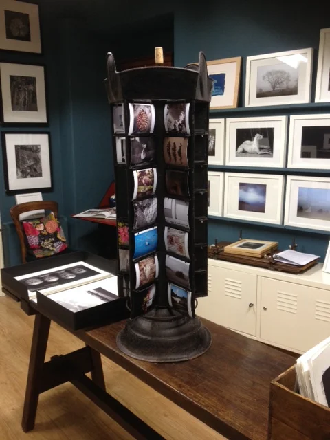 Raphael Tuck Postcard stand, tilt and Shift Gallery. LLanrwst. 