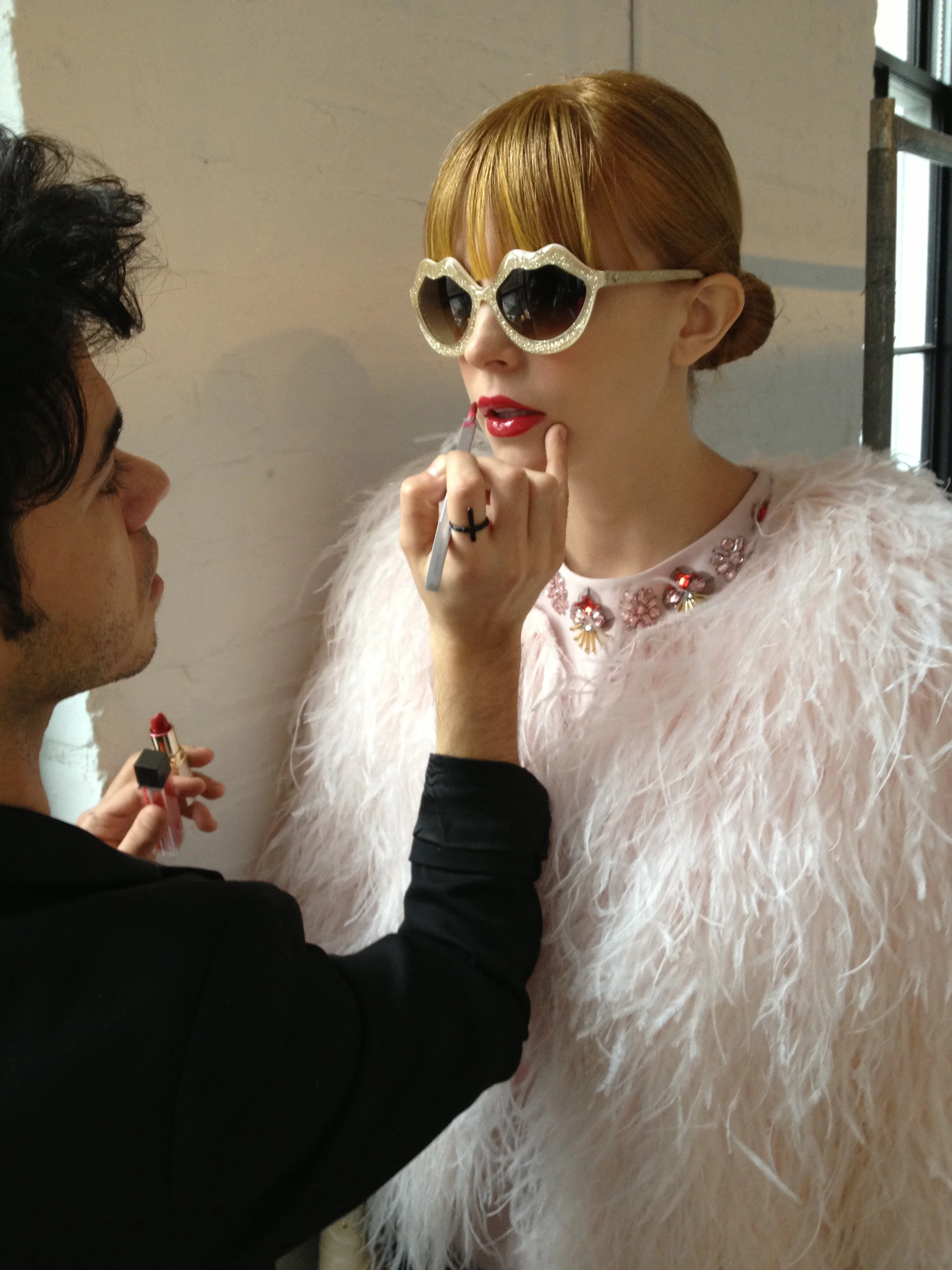 Backstage at Kate Spade