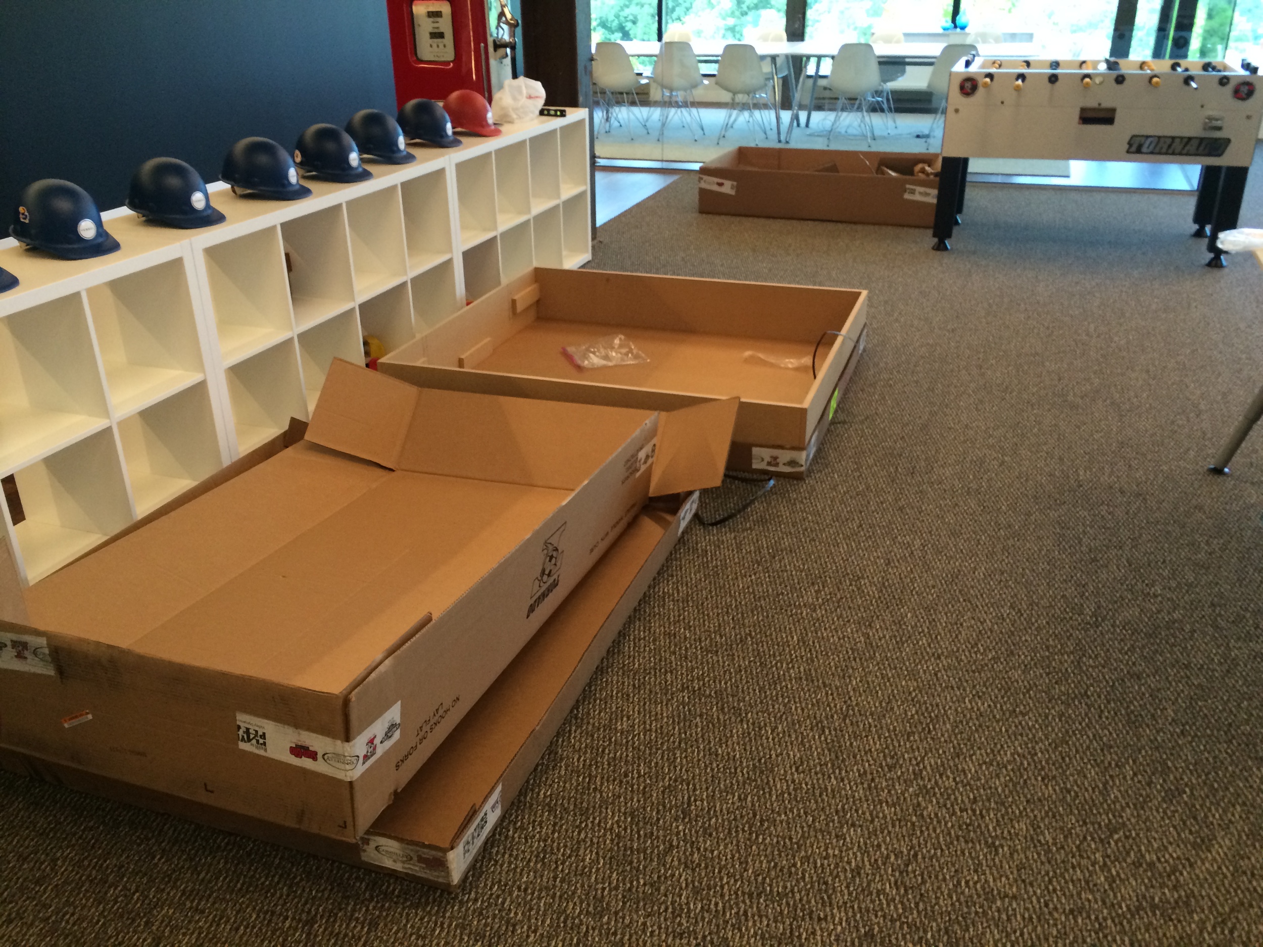 Assembly subsided by 2:45pm and the extent of the debris field became evident from across the office.