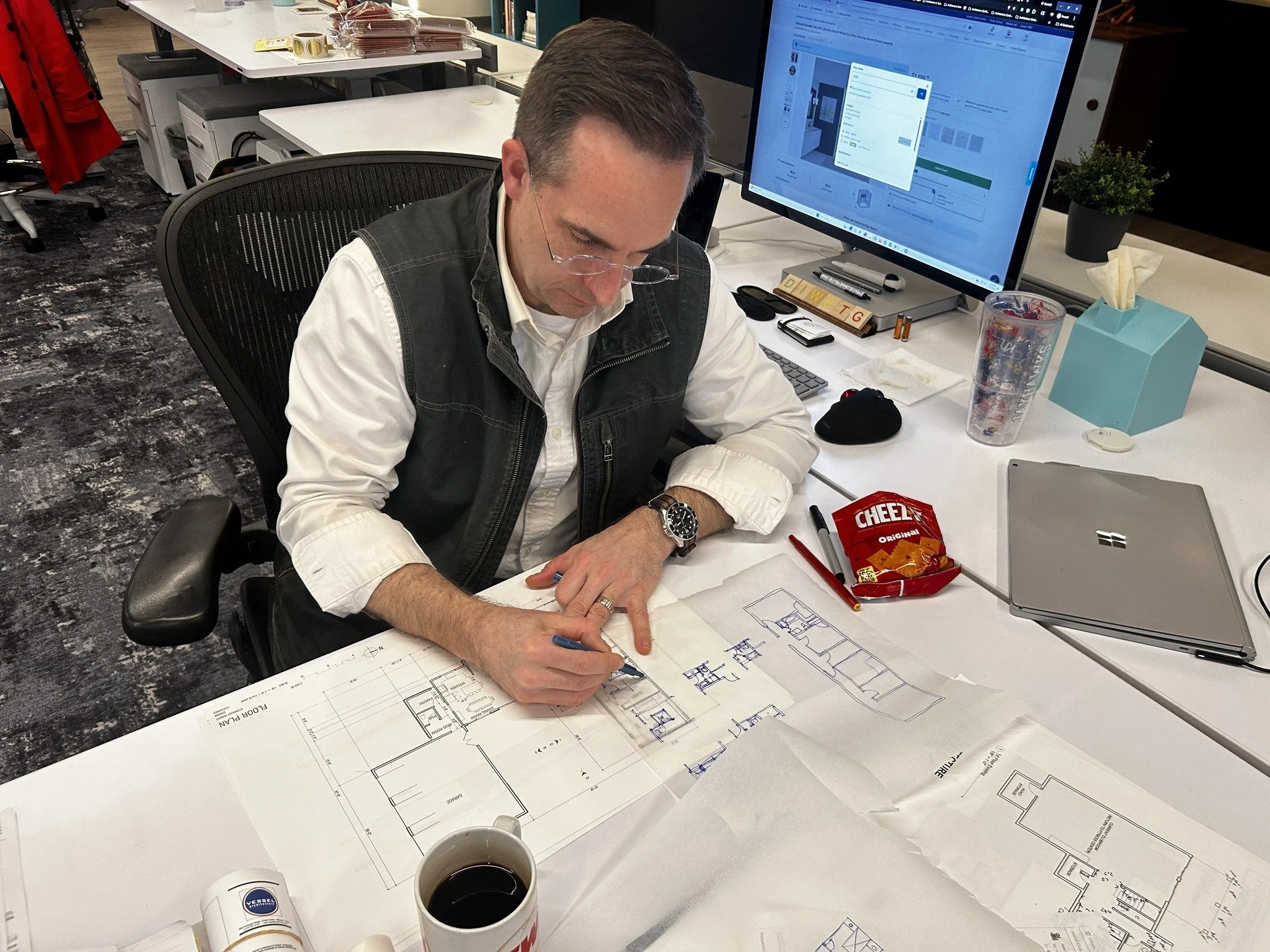 Behind the Scenes at Vessel: Redlines &amp; Coordination

There was a time when drawing coordination meant hand redlines on full-size blueprint sets, passing drawings between desks, and mailing comments to consultants.

Today, we handle most of this 