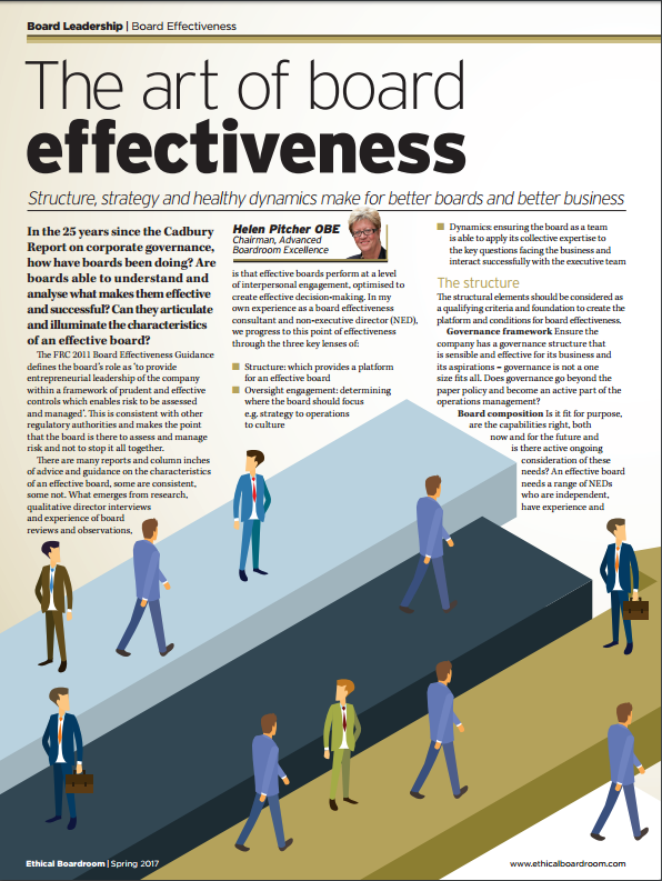 The art of board effectiveness: Structure, strategy and healthy dynamics make for better boards and better business