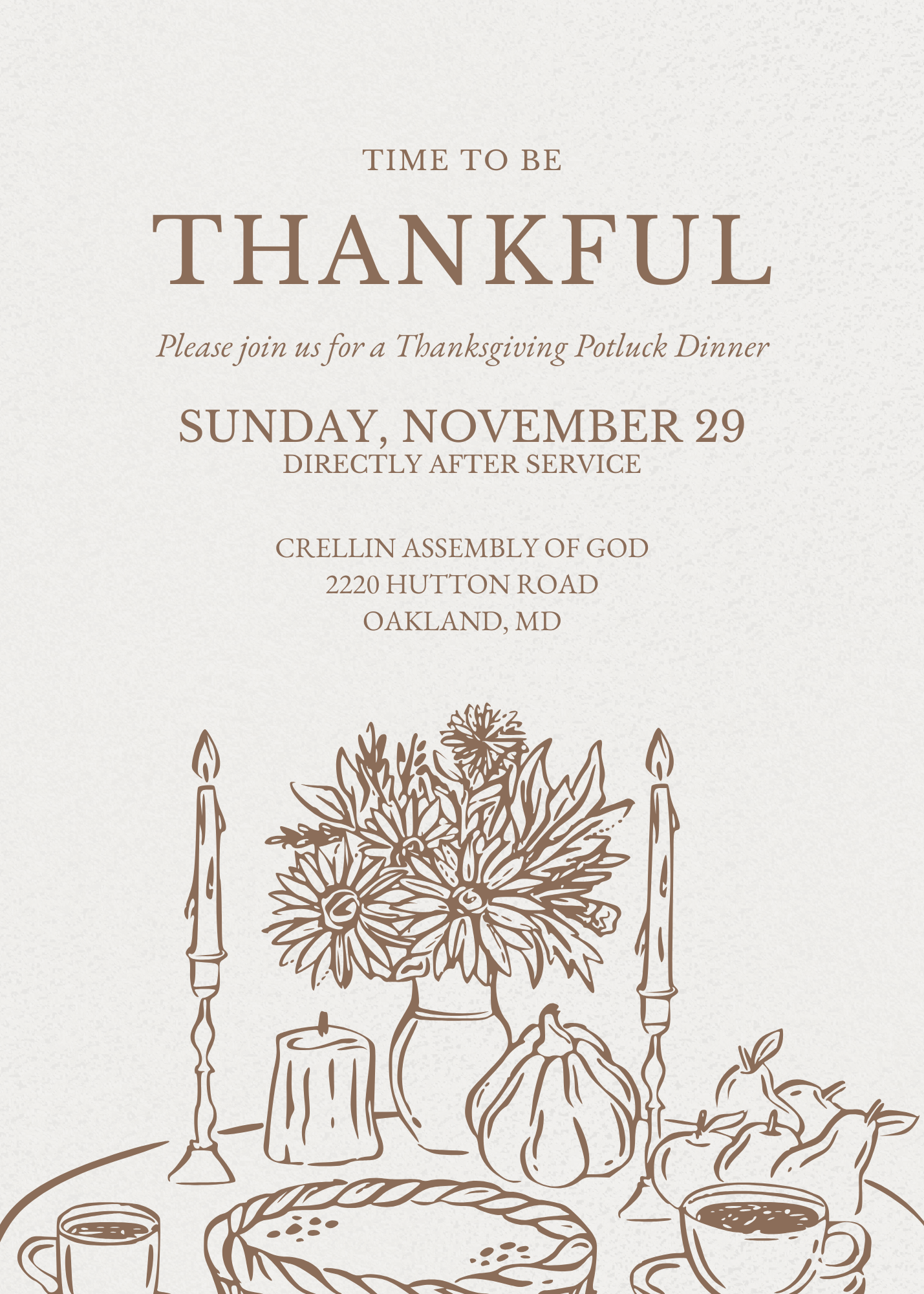 Thanksgiving Potluck Dinner