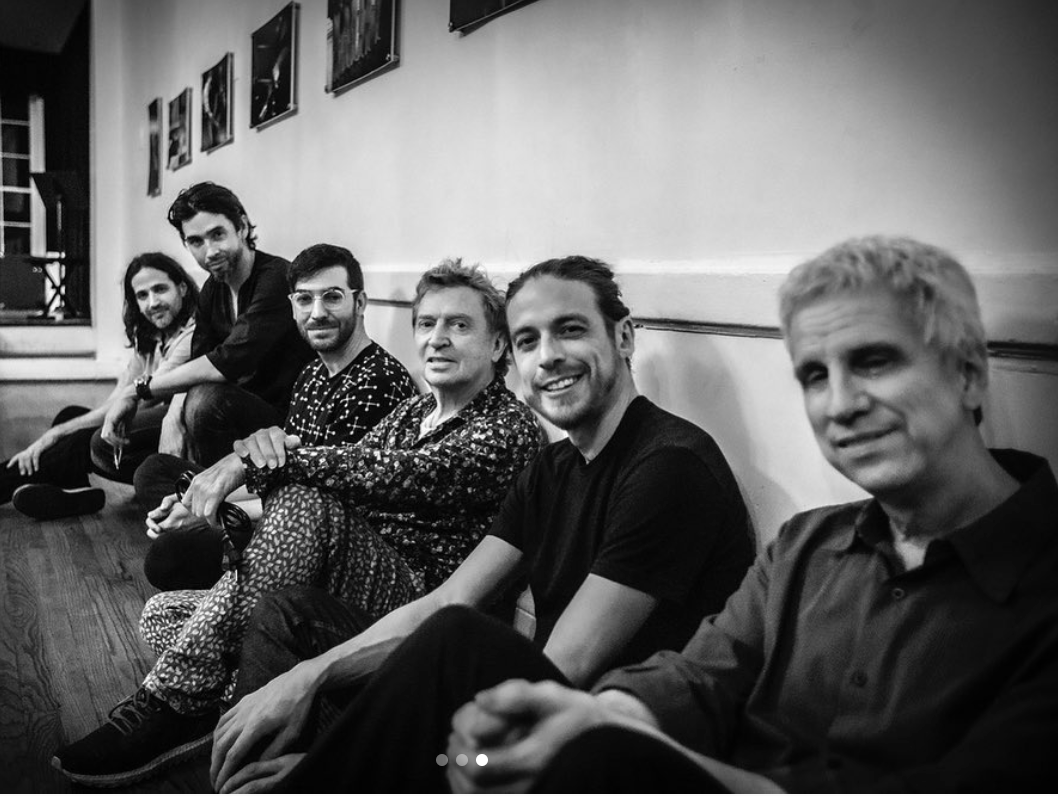 Jonathan Goldberger, Miles Okazaki, Nick Millevoi, Andy Summers, Harvey Valdes & Steve Cardenas Sound It Out’s “Monk on Guitars 2” extravaganza at NYC’s Greenwich House Music School, June 25, 2019. Photo: Wes Orshoski