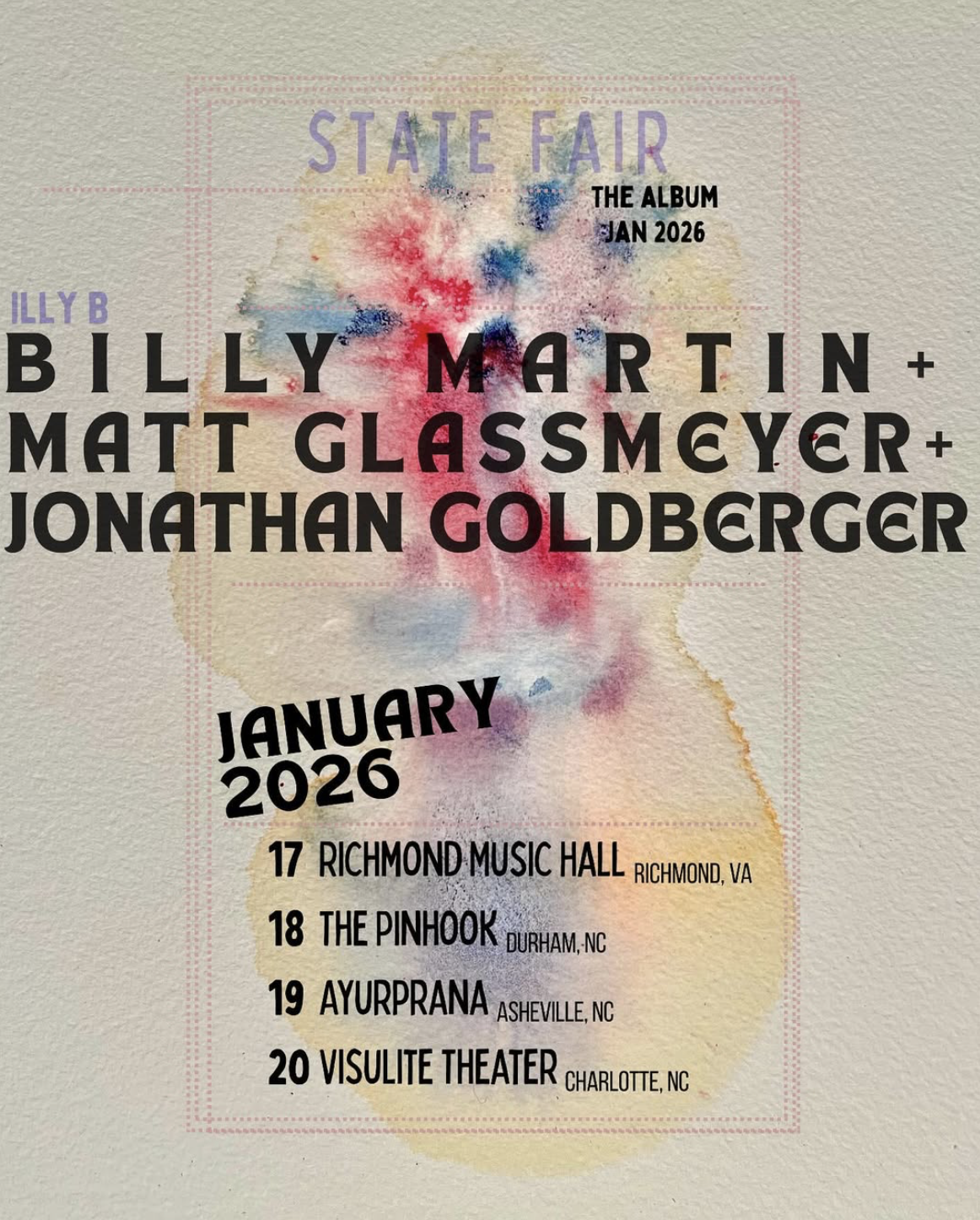 Richmond Music Hall, VA with Billy Martin + Matt Glassmeyer