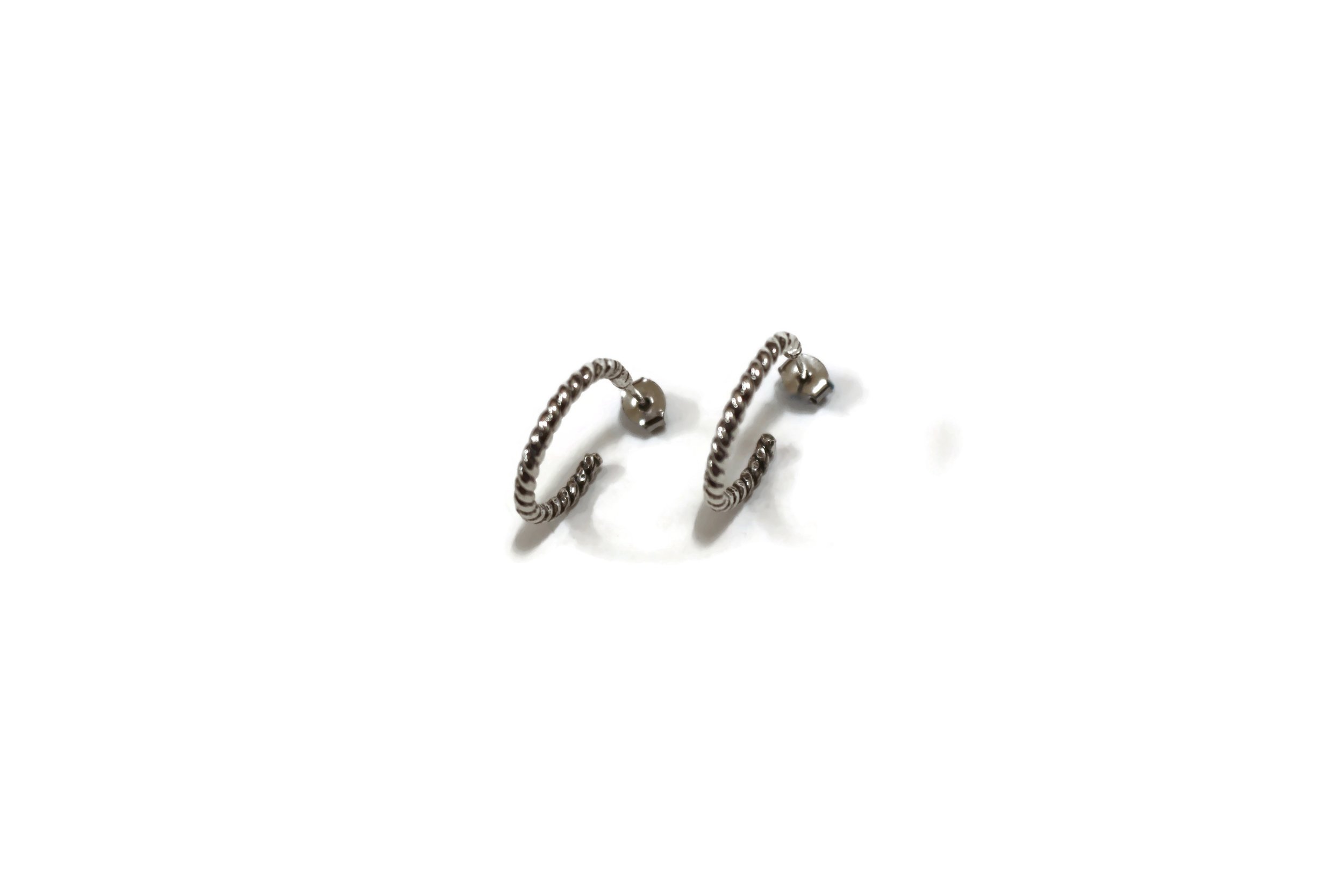cable hoop earrings