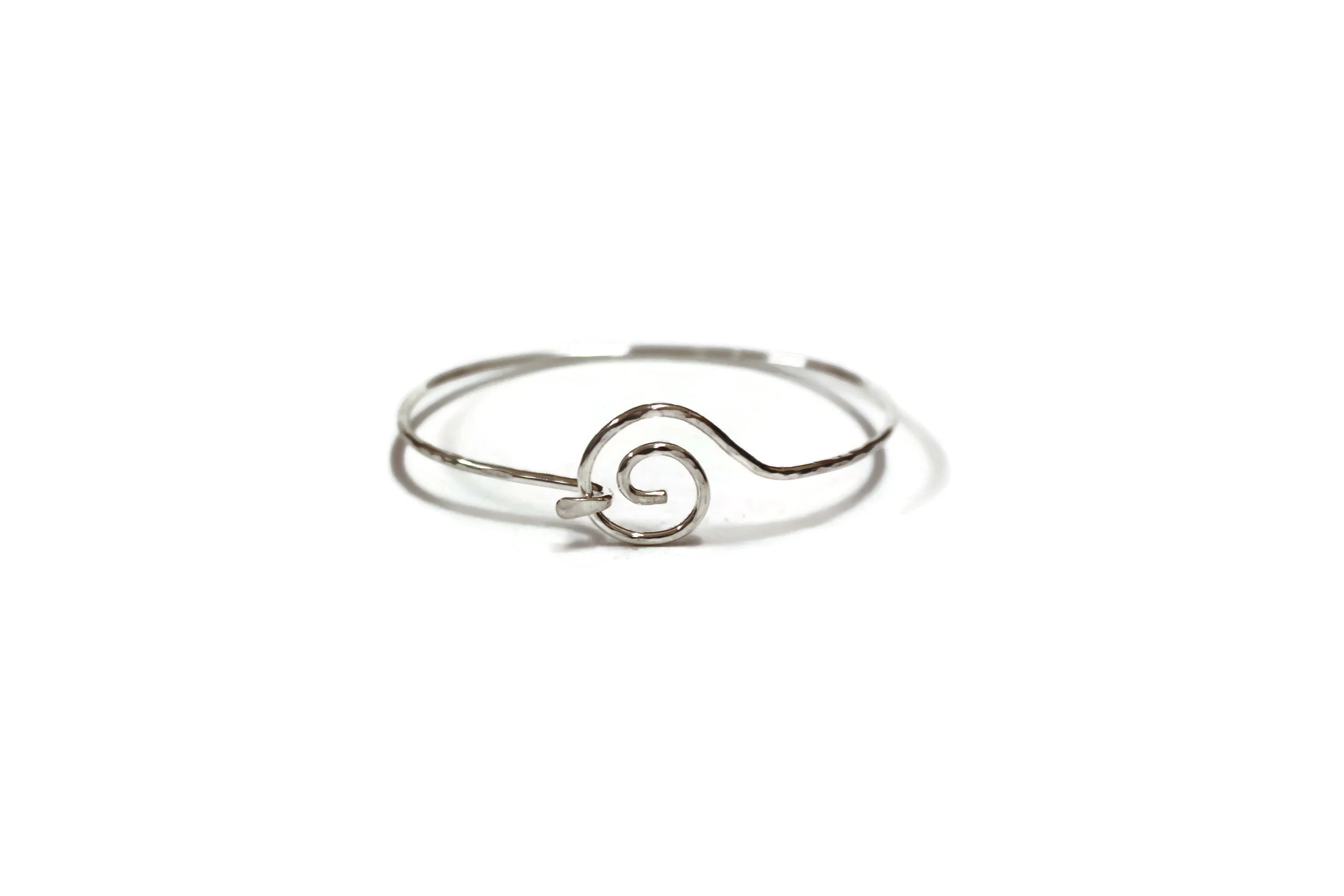 hammered silver bracelet