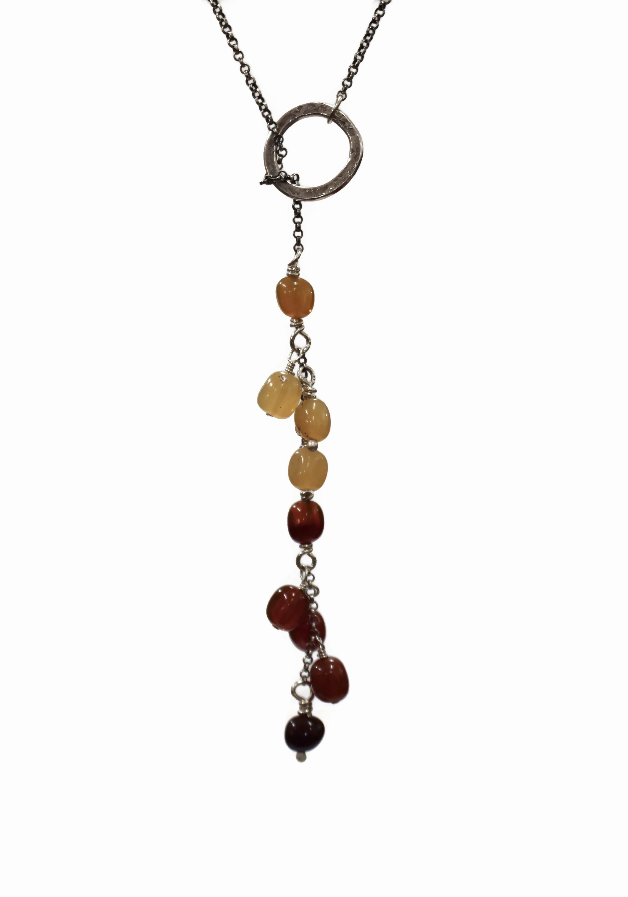 Mexican fire opal necklace