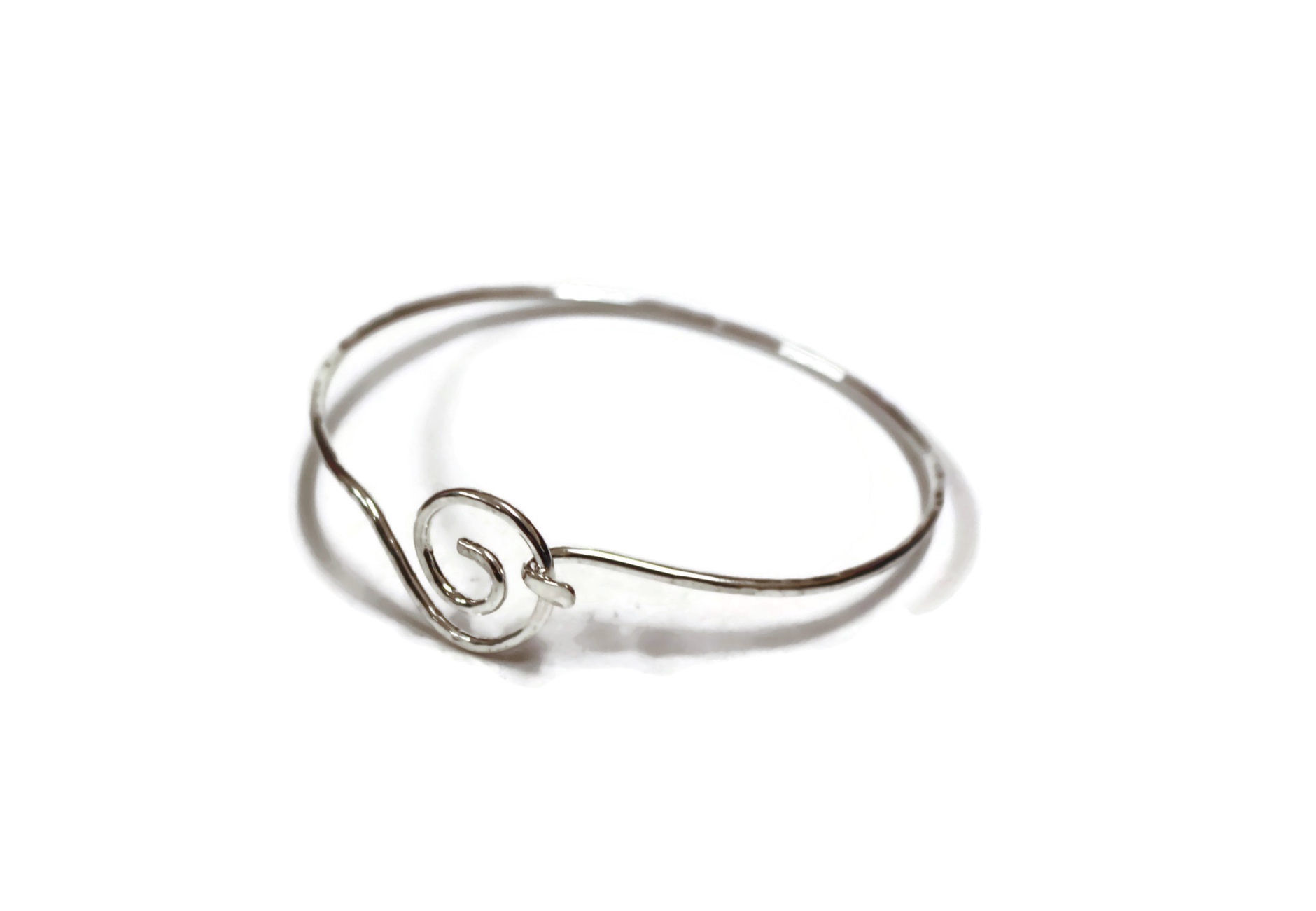 hammered sterling silver bracelet