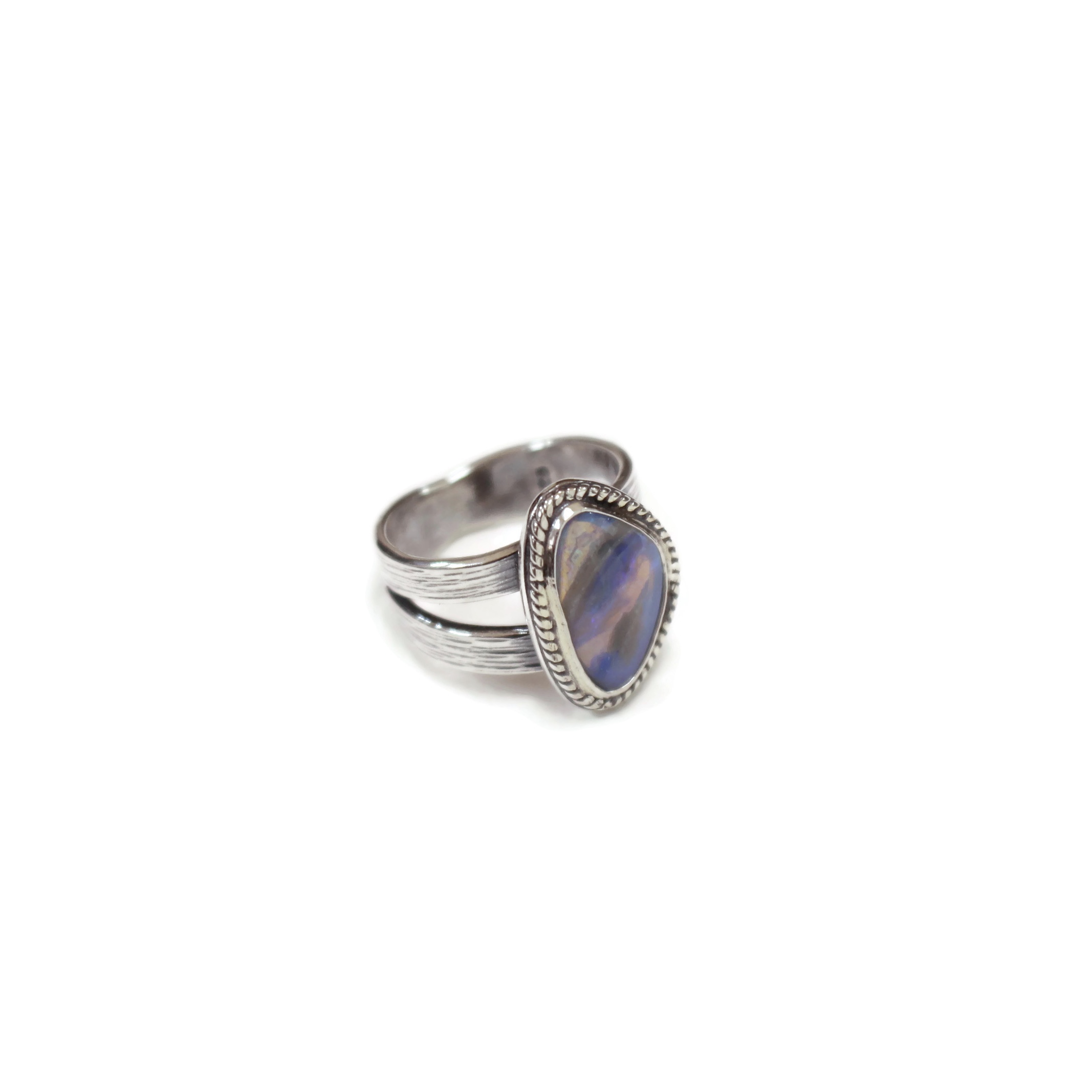 Australian black opal rings