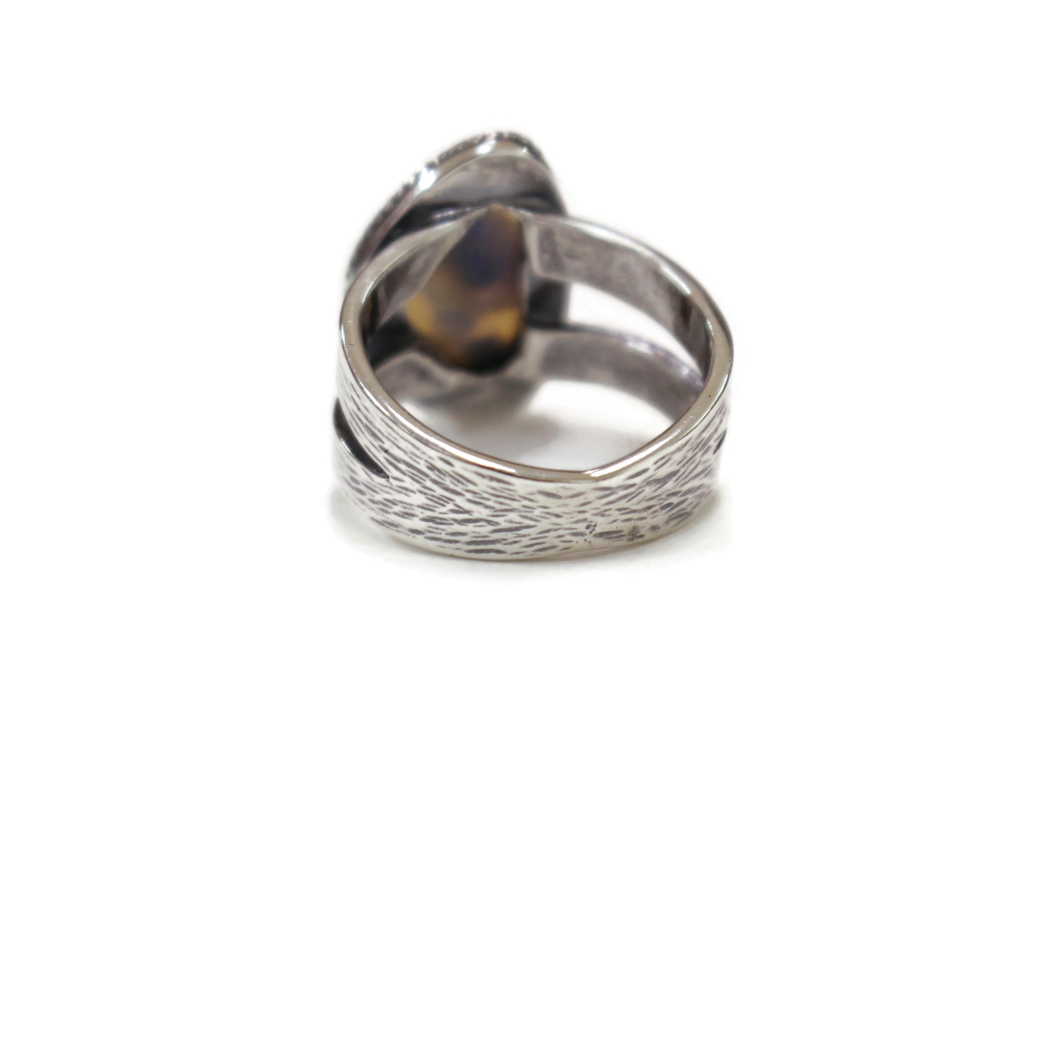 real black opal ring