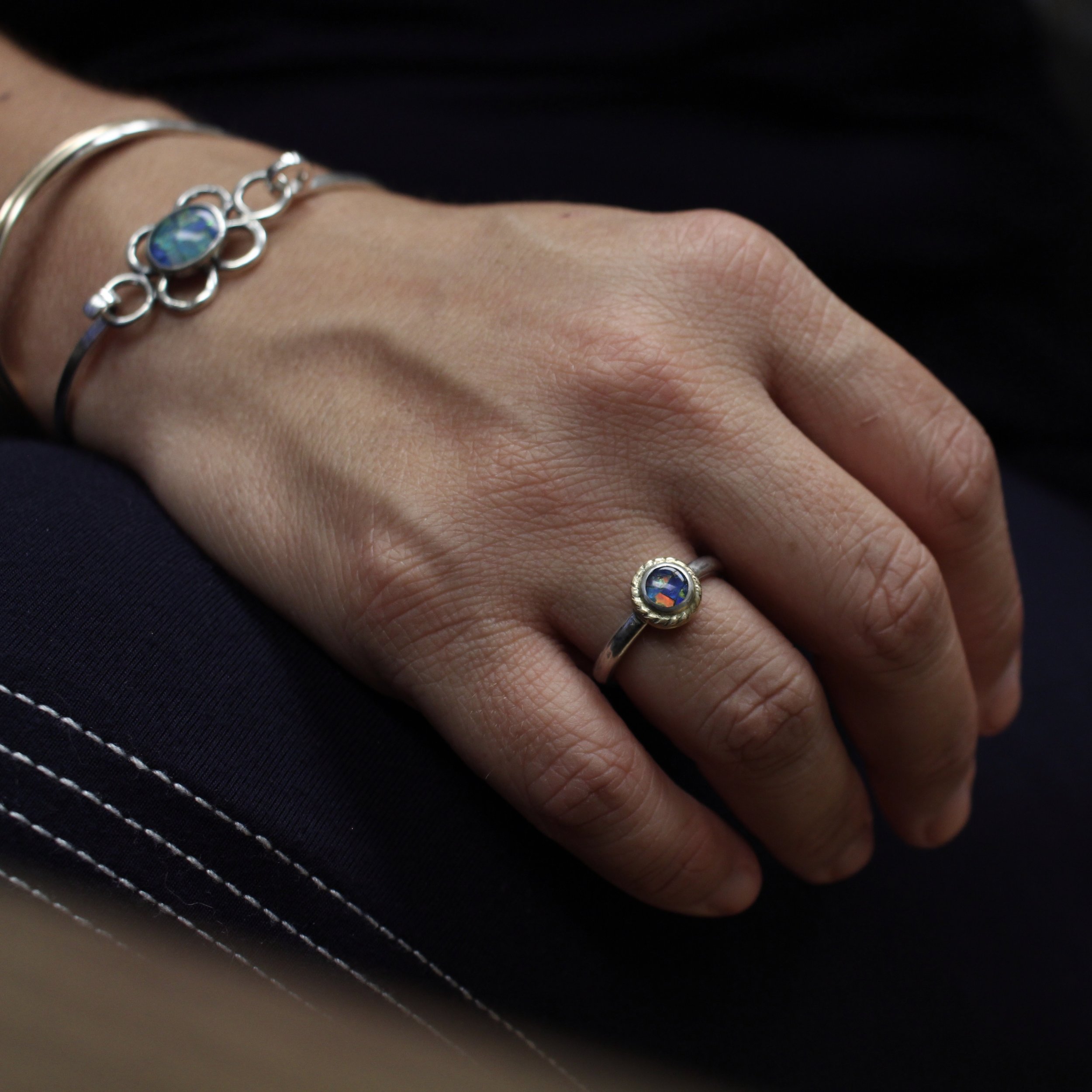 opal engagement rings white gold