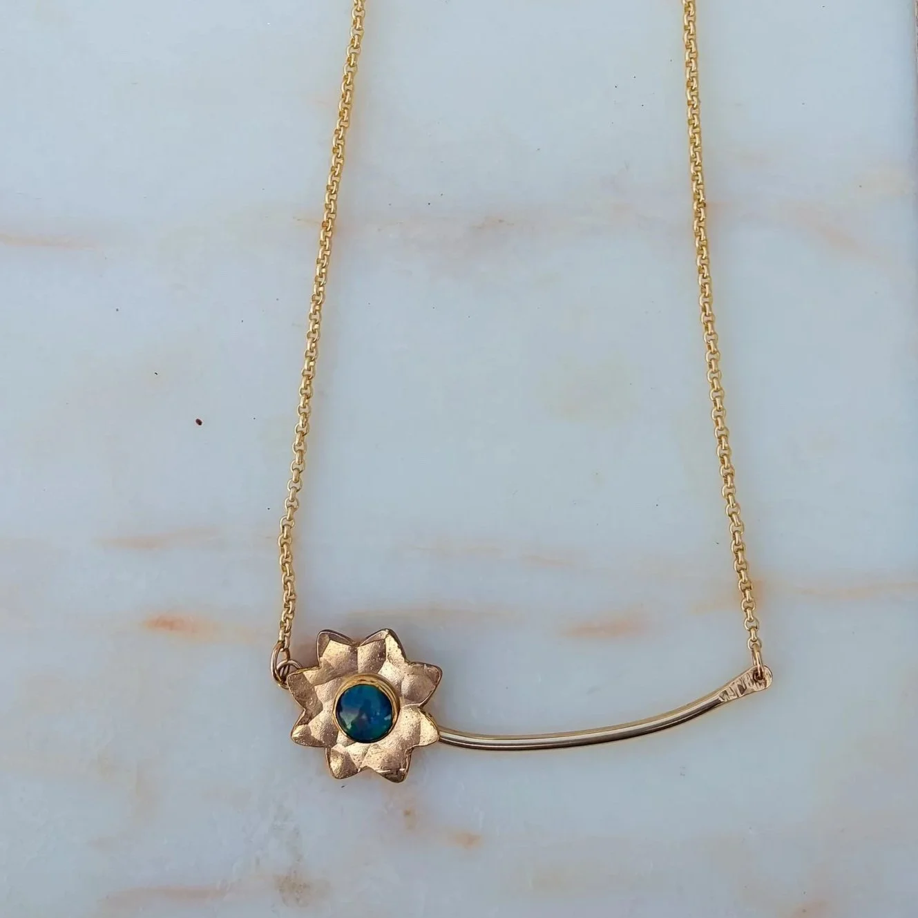 Bloom Bar Babe opal necklace