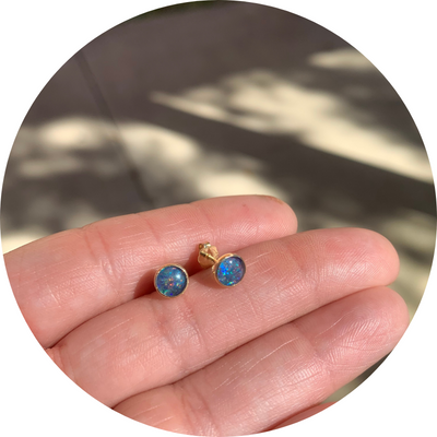 natural opal earrings