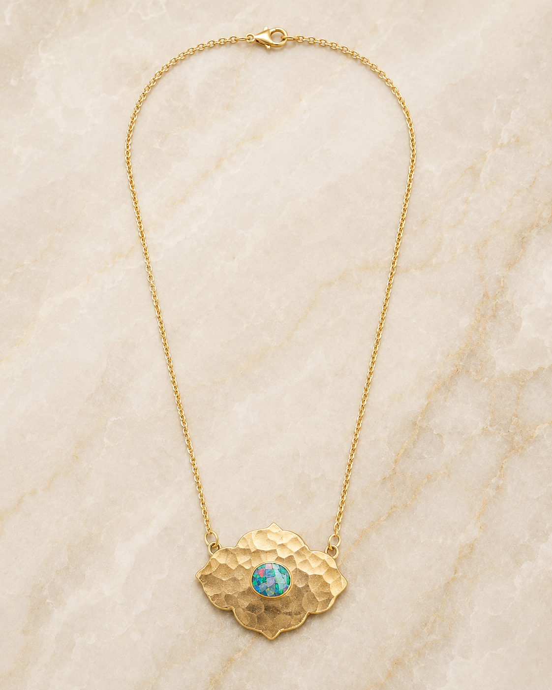 Rosé All May opal necklace