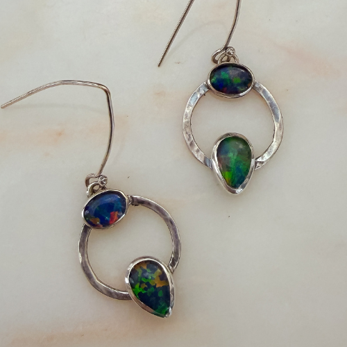 Full Circuit opal earrings
