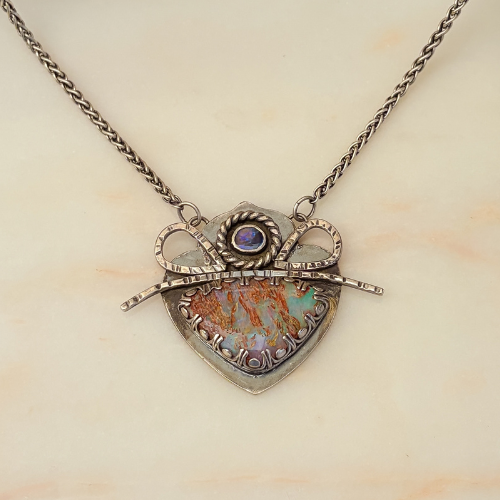 Heart of the Rocks opal necklace