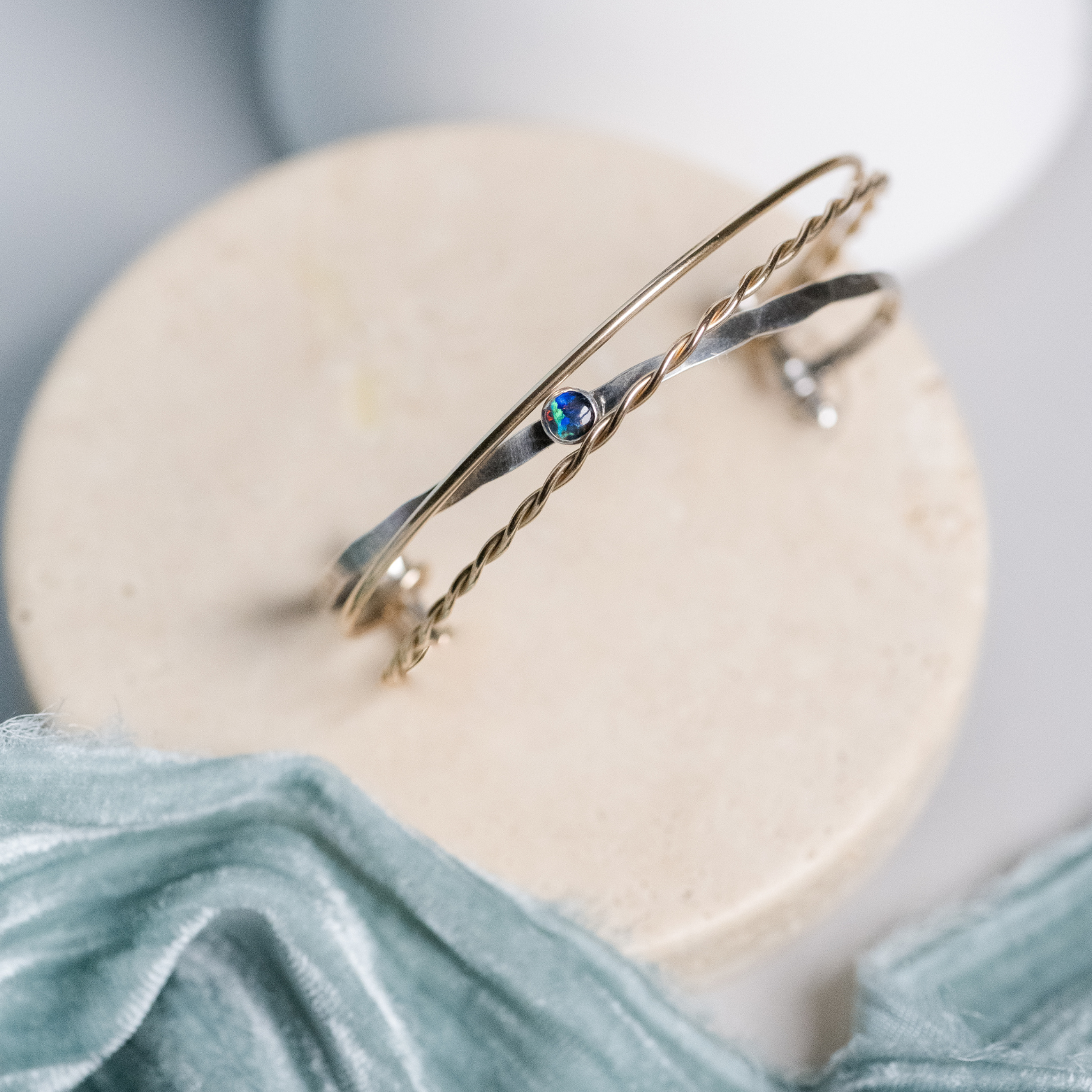 Effortlessly artful opal bracelet