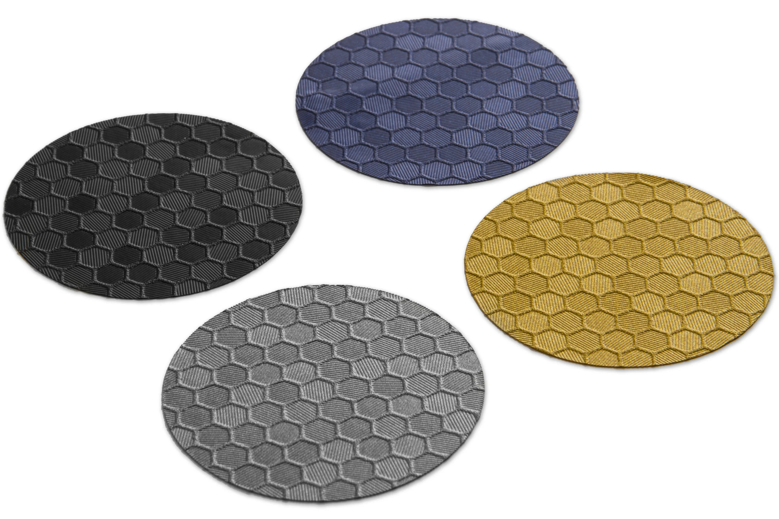 Hex comes in 4 colors. Black, Metallic Blue, Metallic Silver, and Metallic Gold.