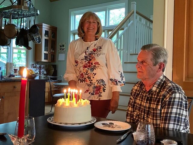 A recent cute photo of both parents on my Dad&rsquo;s 70th birthday. Happy Father&rsquo;s Day, Dad! Facts about Kevin Rue: 1. He has great hair and was a hair model for a friend&rsquo;s exhibition in his youth. 2. He has cooler taste in music and mov